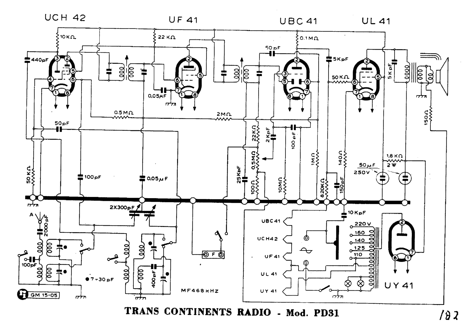 Trans Continents Radio pd31 3 schematic