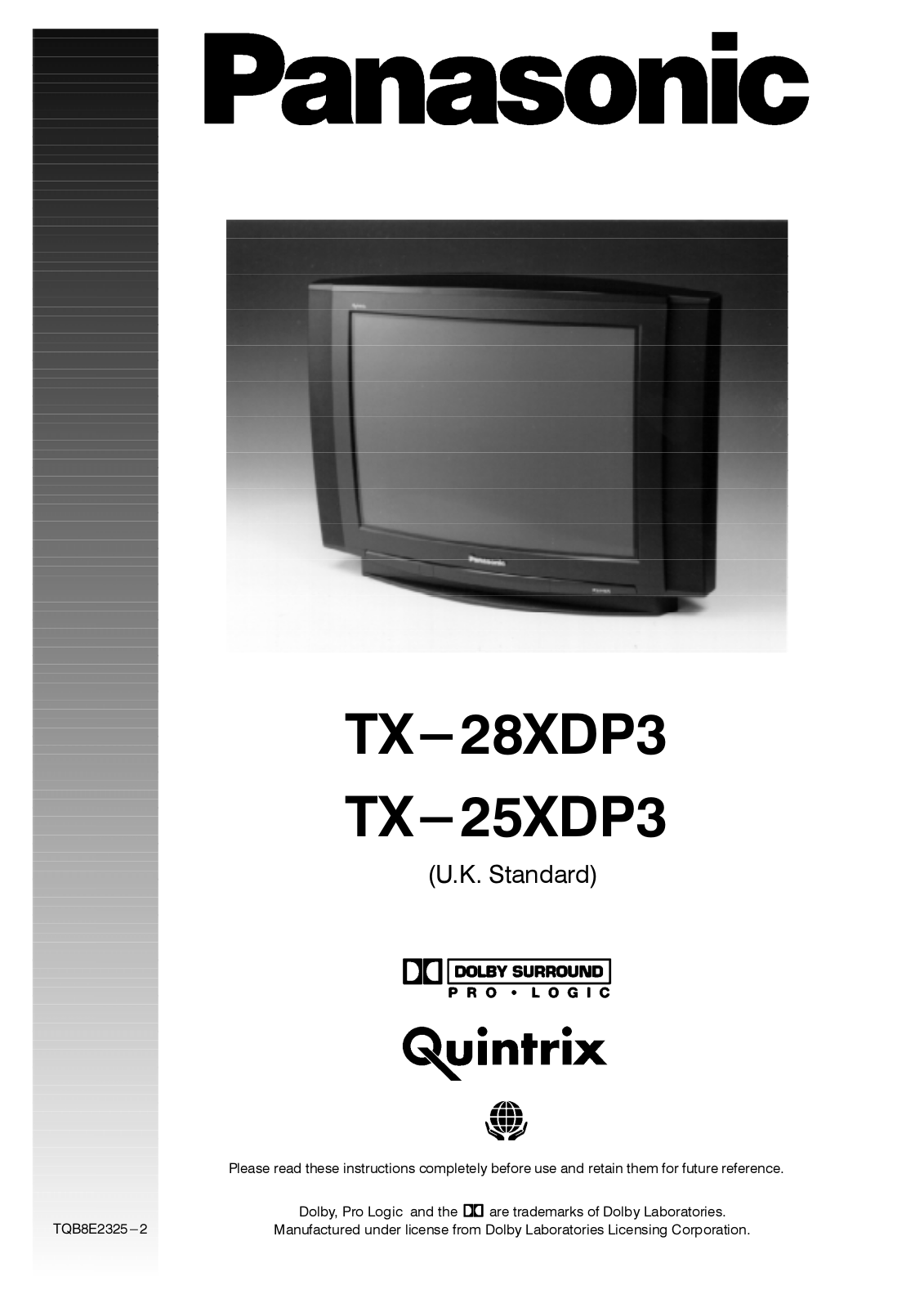 Panasonic TX-28XDP3 User Manual