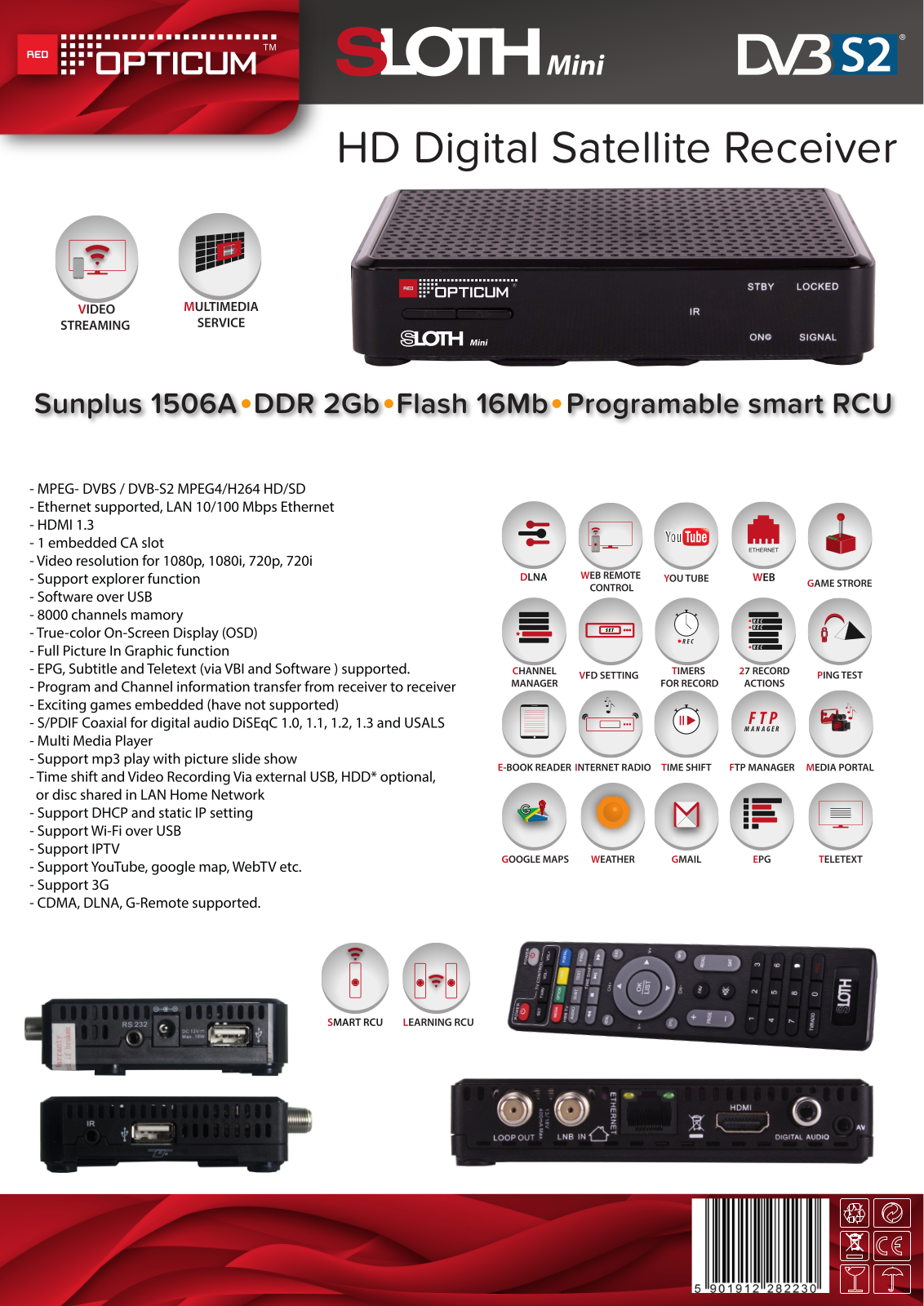 Opticum HD Sloth Mini DVB-S2 IP User Manual