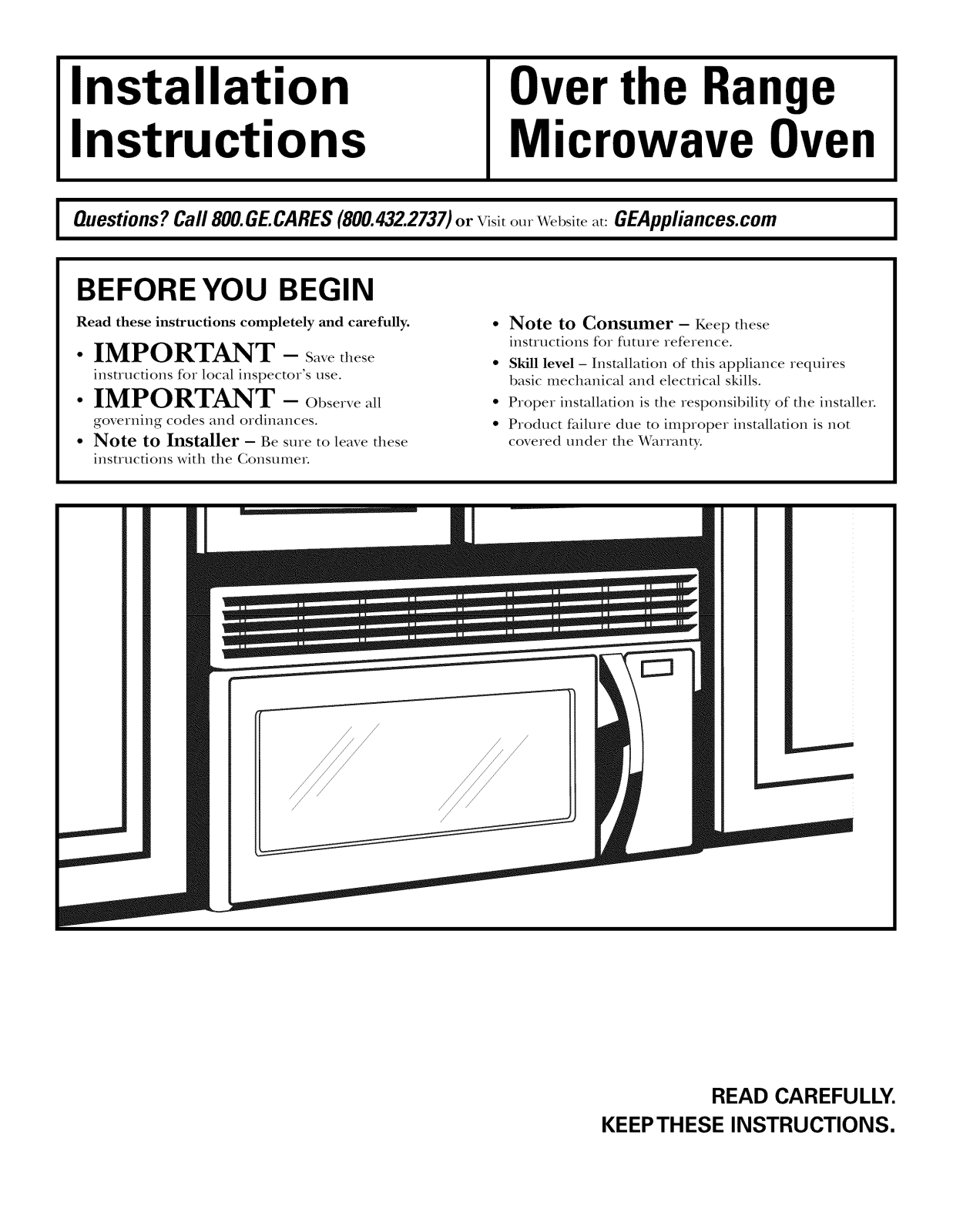 GE HVM1540DP1BB, HVM1540DP1WW, HVM1540DP2BB, HVM1540DP2WW, HVM1540LP1CS Installation Guide - ManualMachine.com