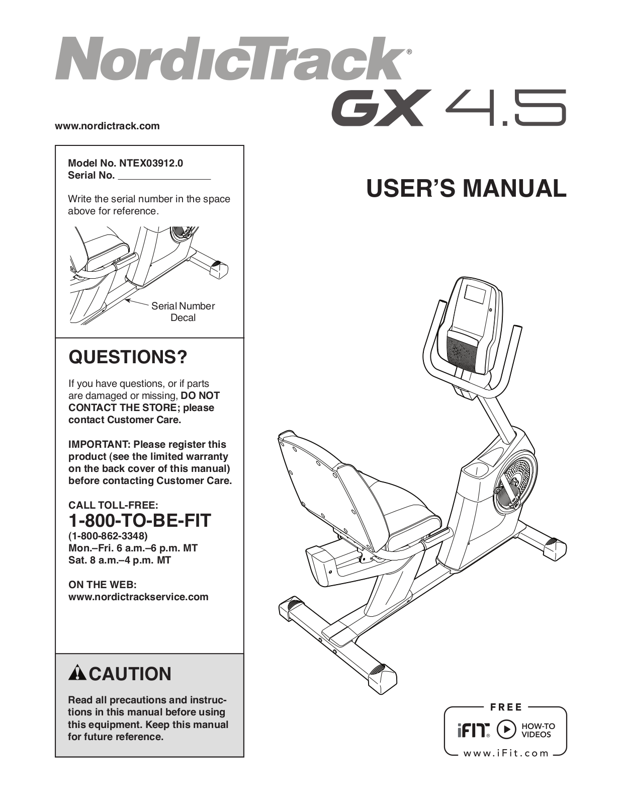 Sears NTEX03912.0 User Manual