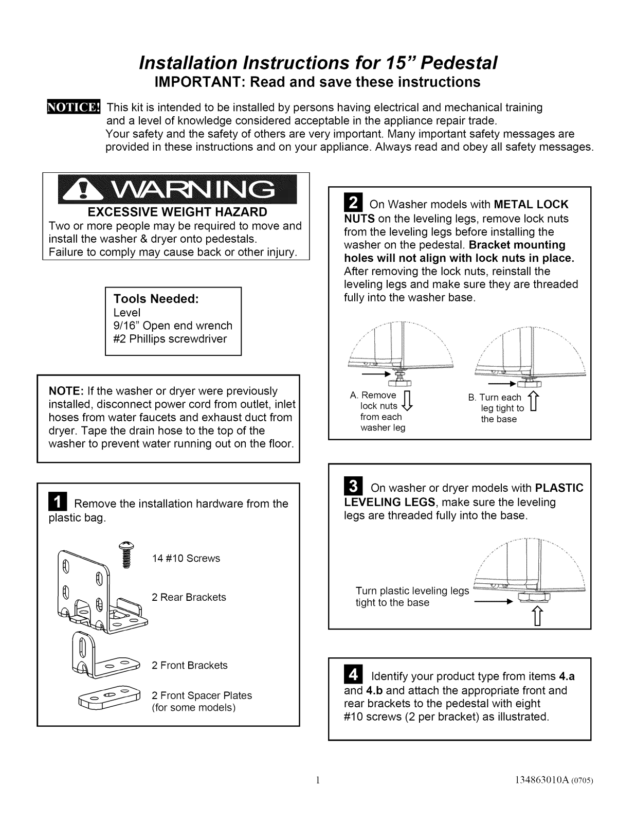 Frigidaire FPDW1 Installation Guide - ManualMachine.com