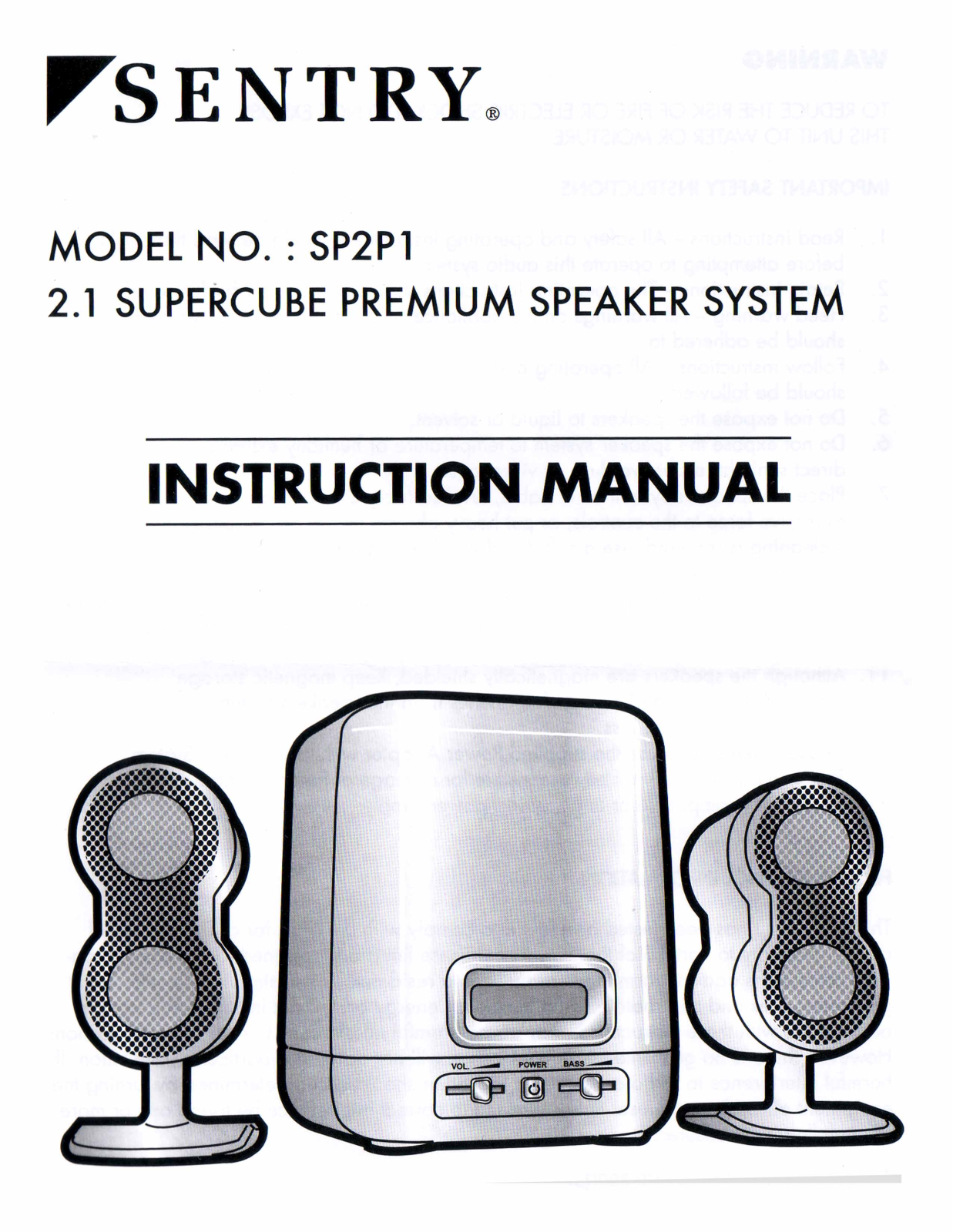 Sentry SP2P1 Instruction Manual