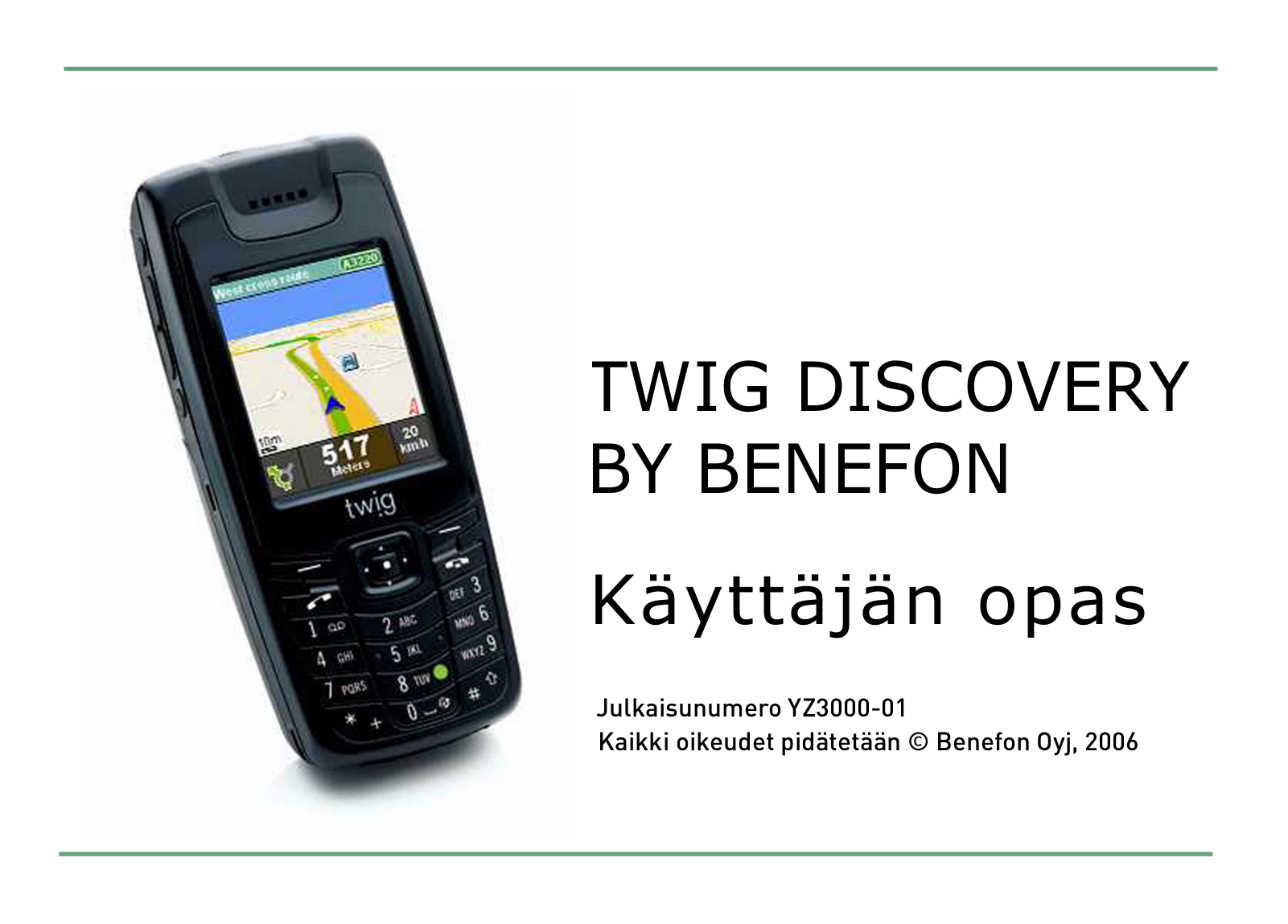 Benefon Twig Discovery User Manual