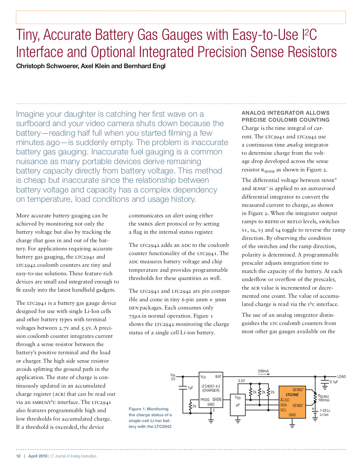 LINEAR TECHNOLOGY LTC2942 Technical data