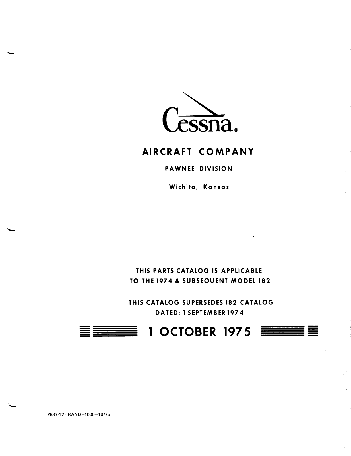 Cessna 182 catalog