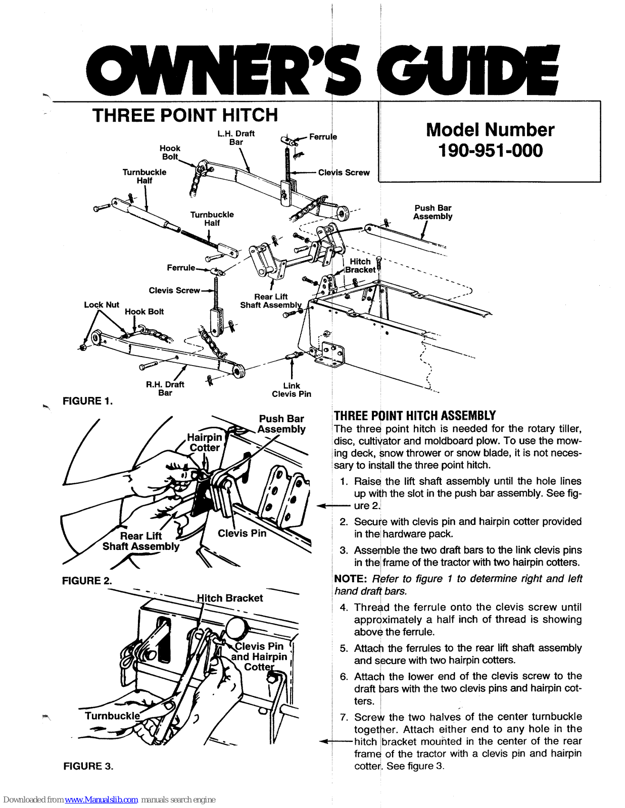 MTD 190-951-000, 951 Owner's Manual