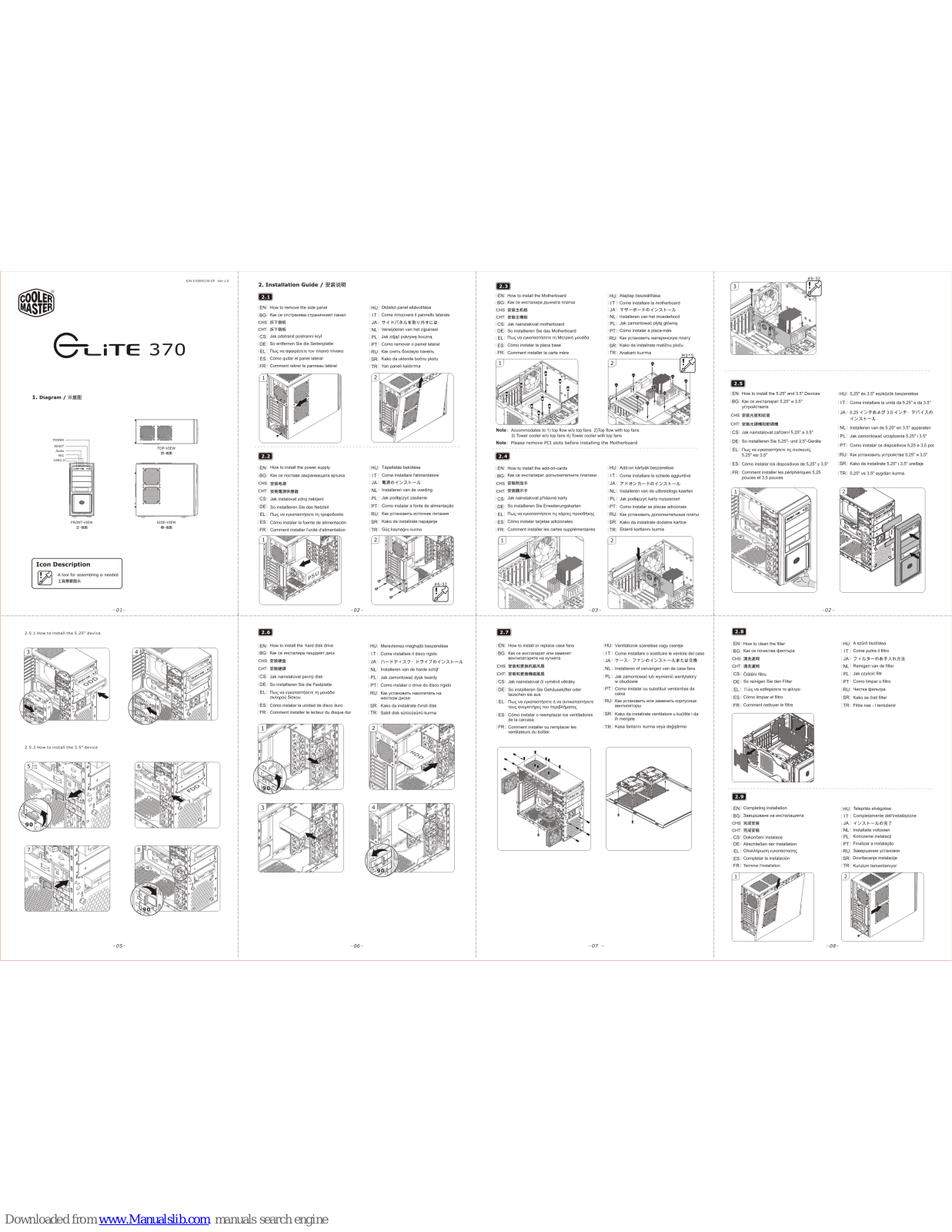 Cooler Master Elite 370 User Manual