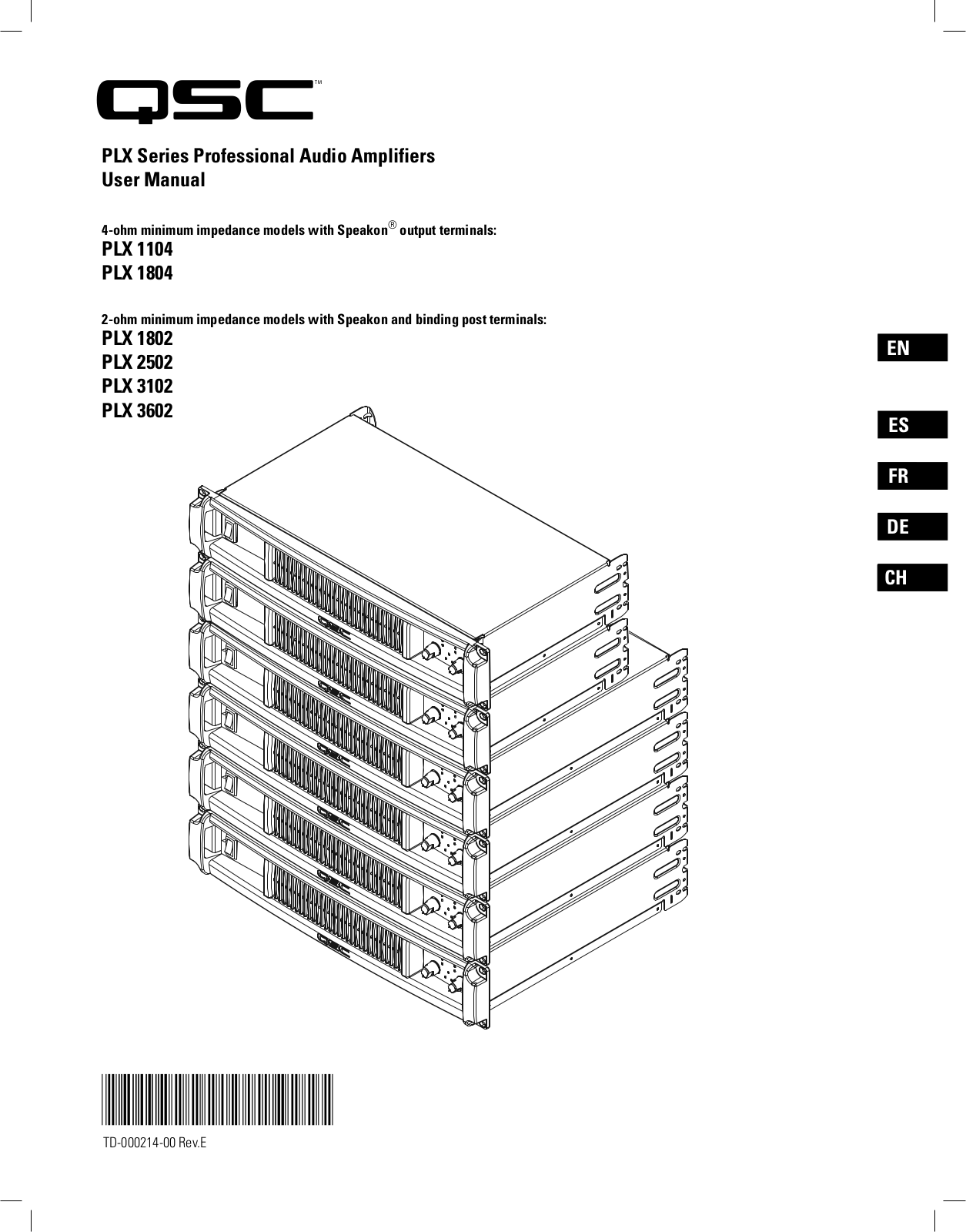 QSC PLX-3602 Owners manual