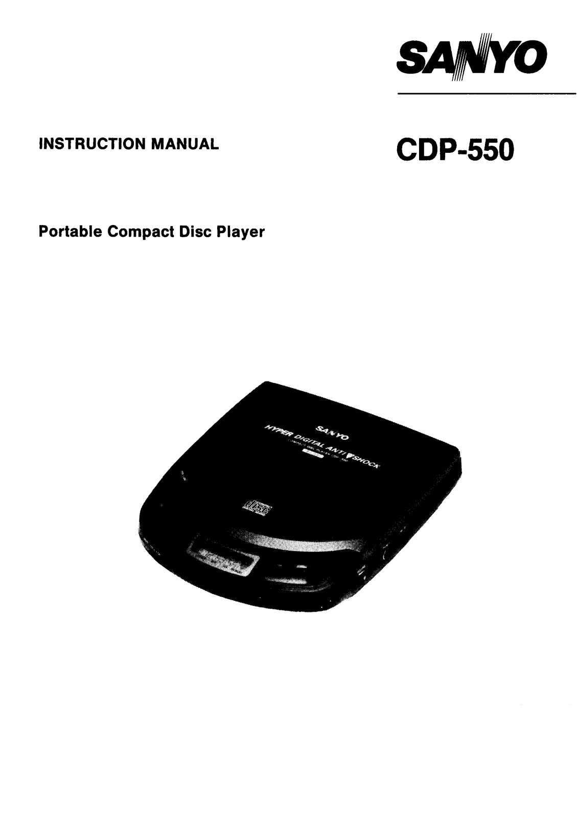 Sanyo CDP-550 Instruction Manual