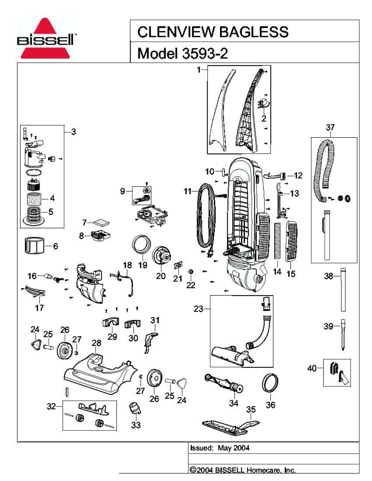 Bissell 3593-2 Owner's Manual