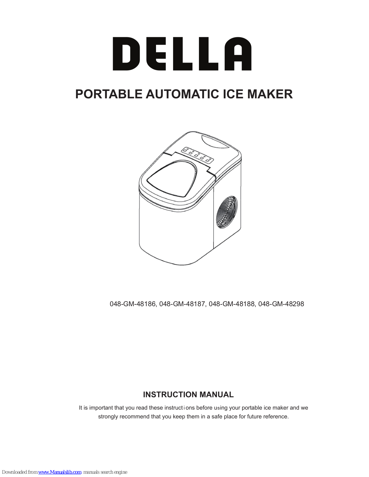 DELLA 048-GM-48186, 048-GM-48188, 048-GM-48298, 048-GM-48187 Instruction Manual