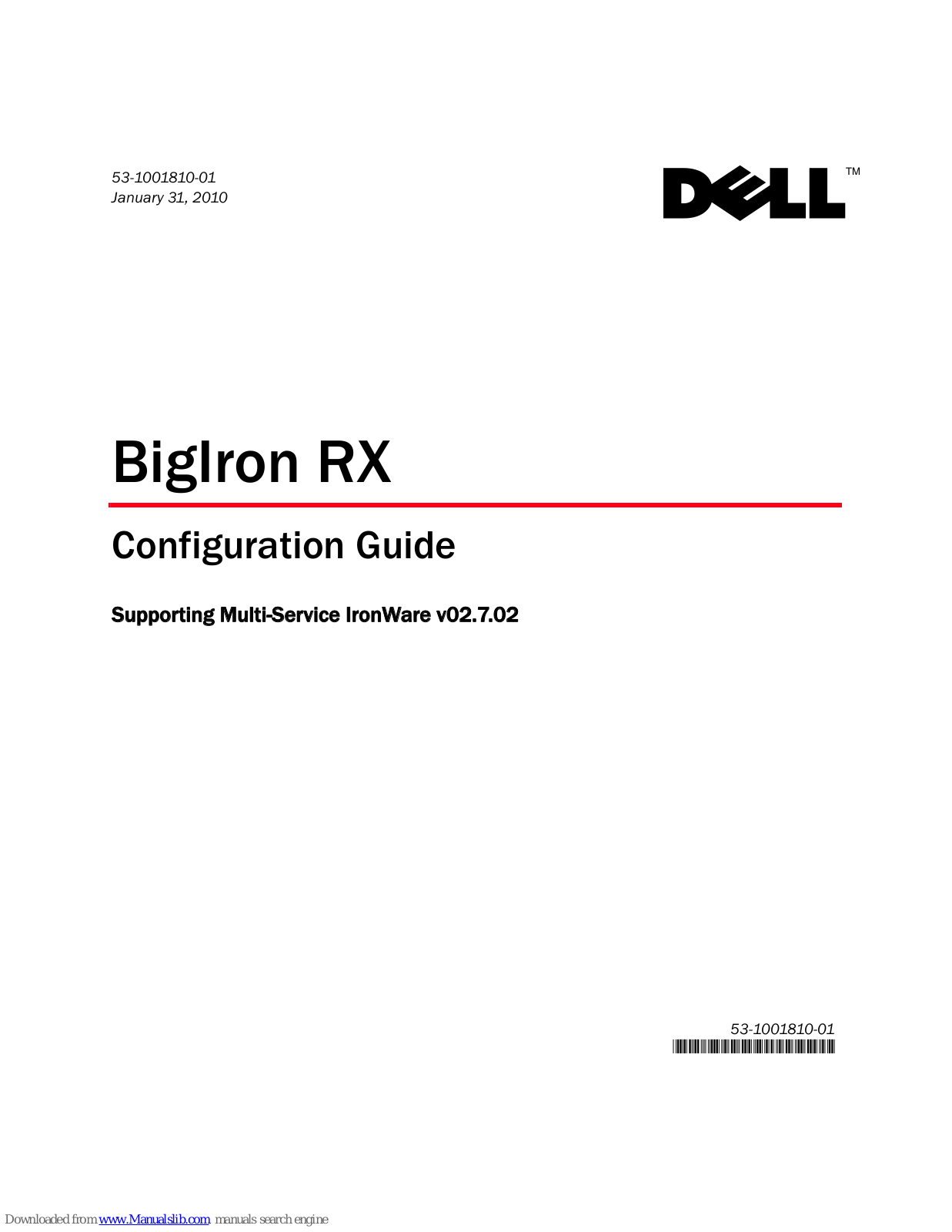 Dell PowerConnect B-RX, Brocade DCX-4S, Brocade DCX Configuration Manual