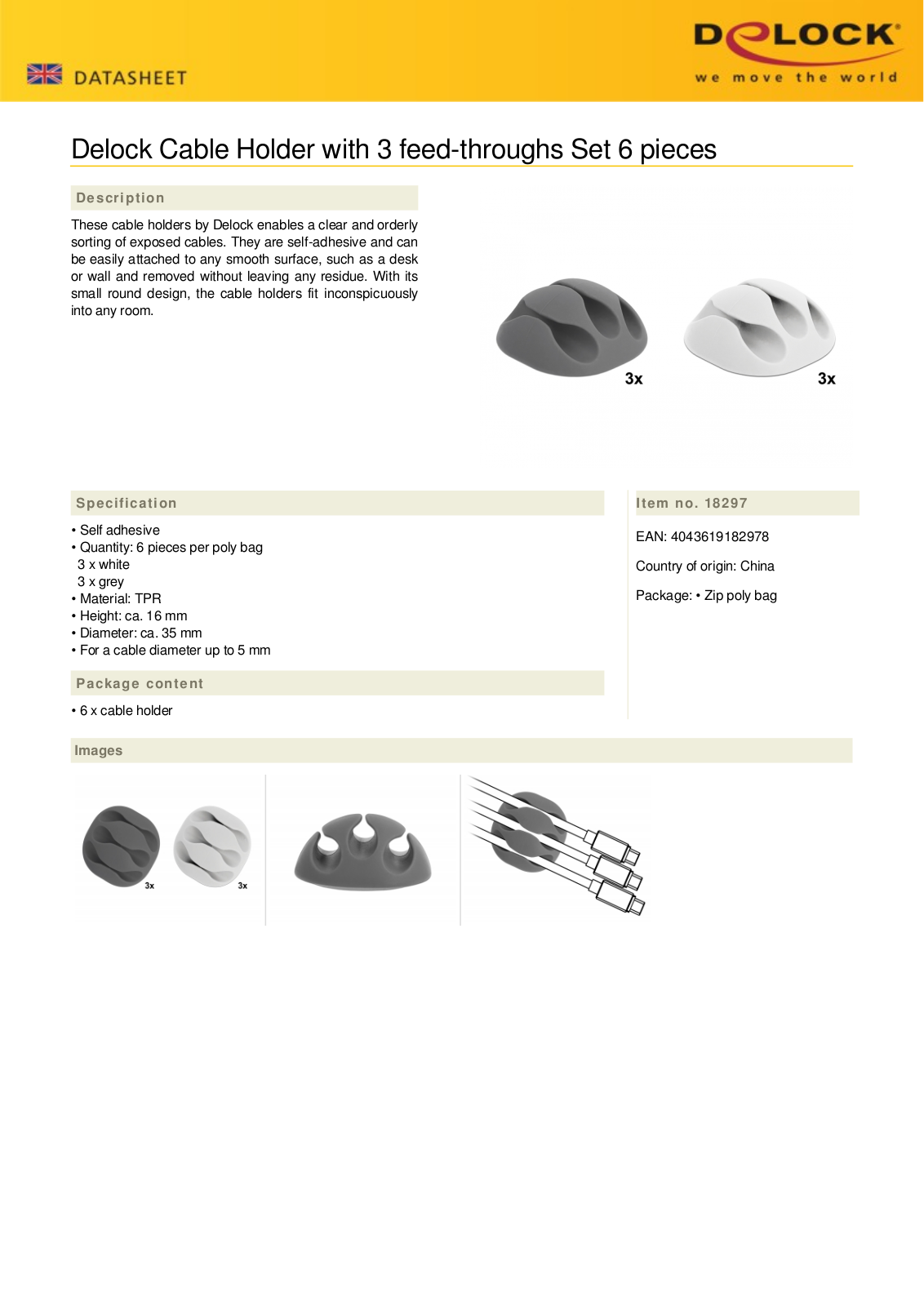 DELOCK 18297 Datasheet - ManualMachine.com