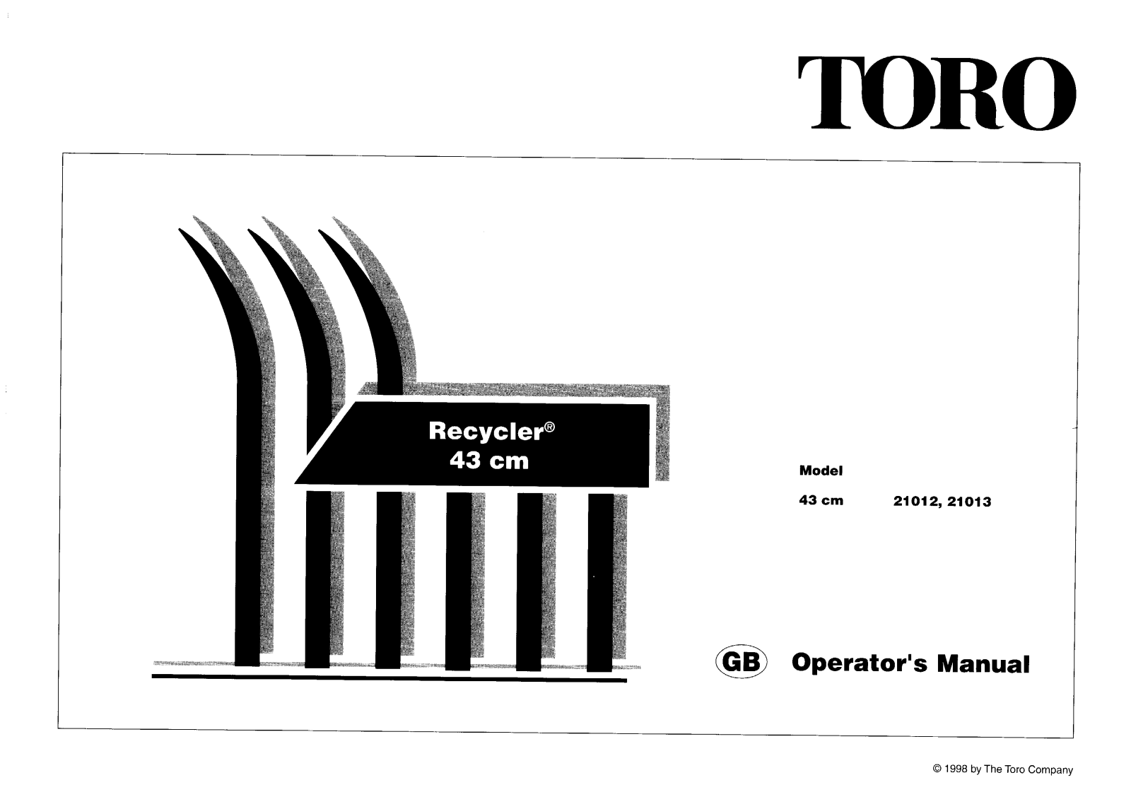 Toro 21013 Operator's Manual