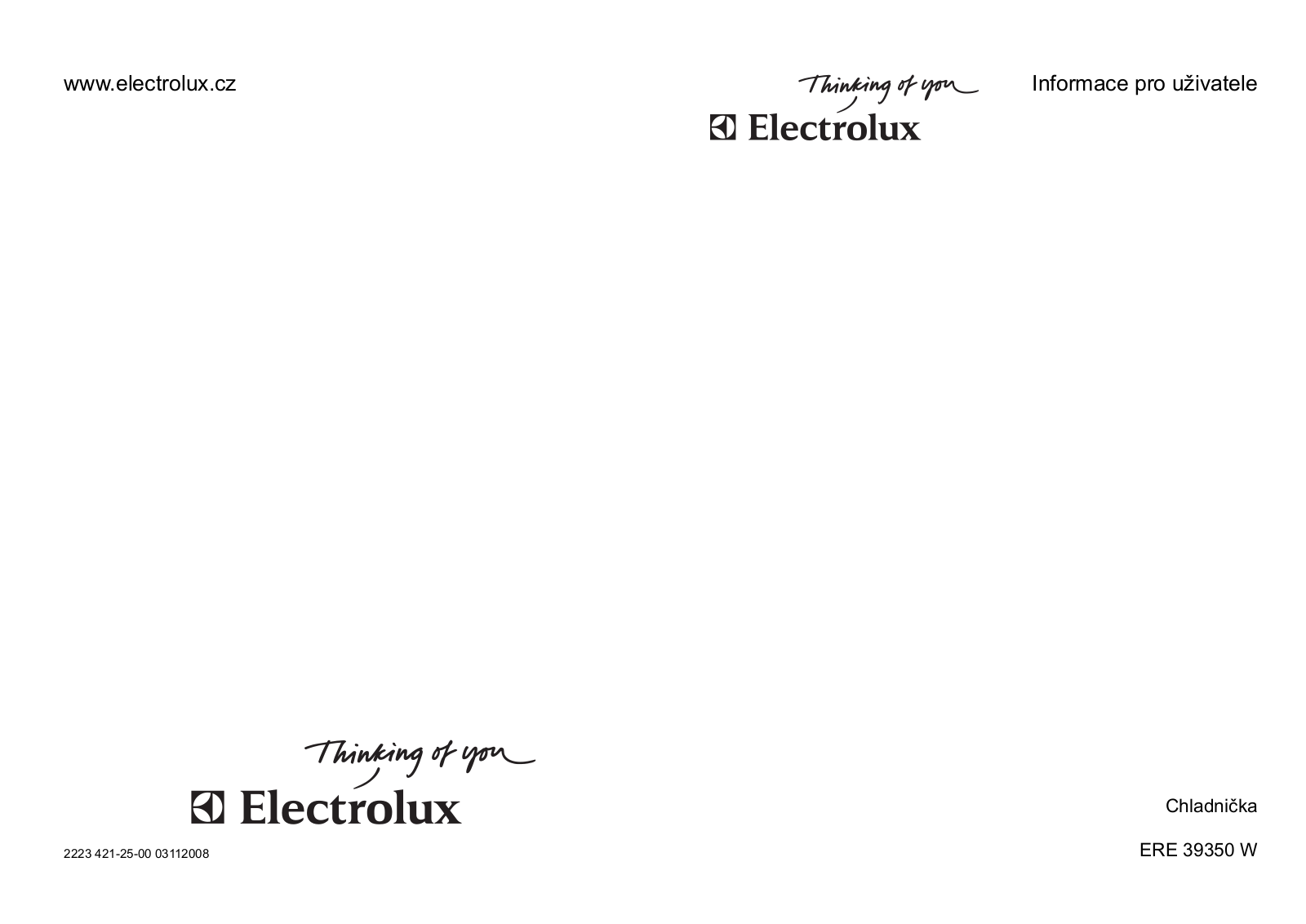 Electrolux ERE39350W User Manual