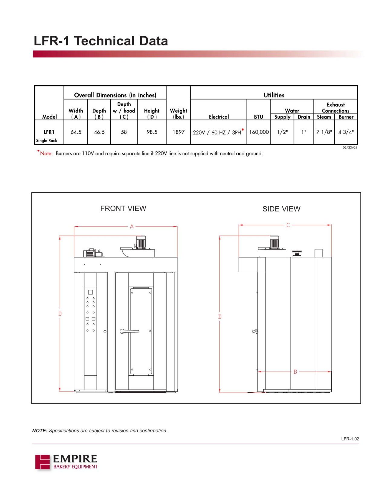 Empire LFR-1 User Manual