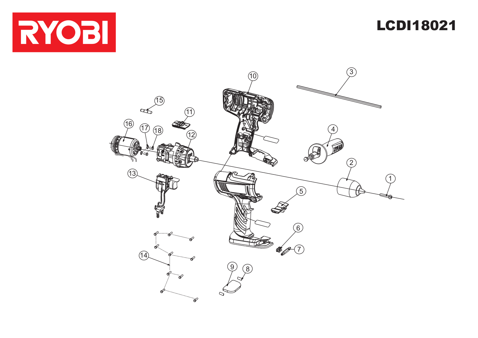 Ryobi LCDI18021 User Manual