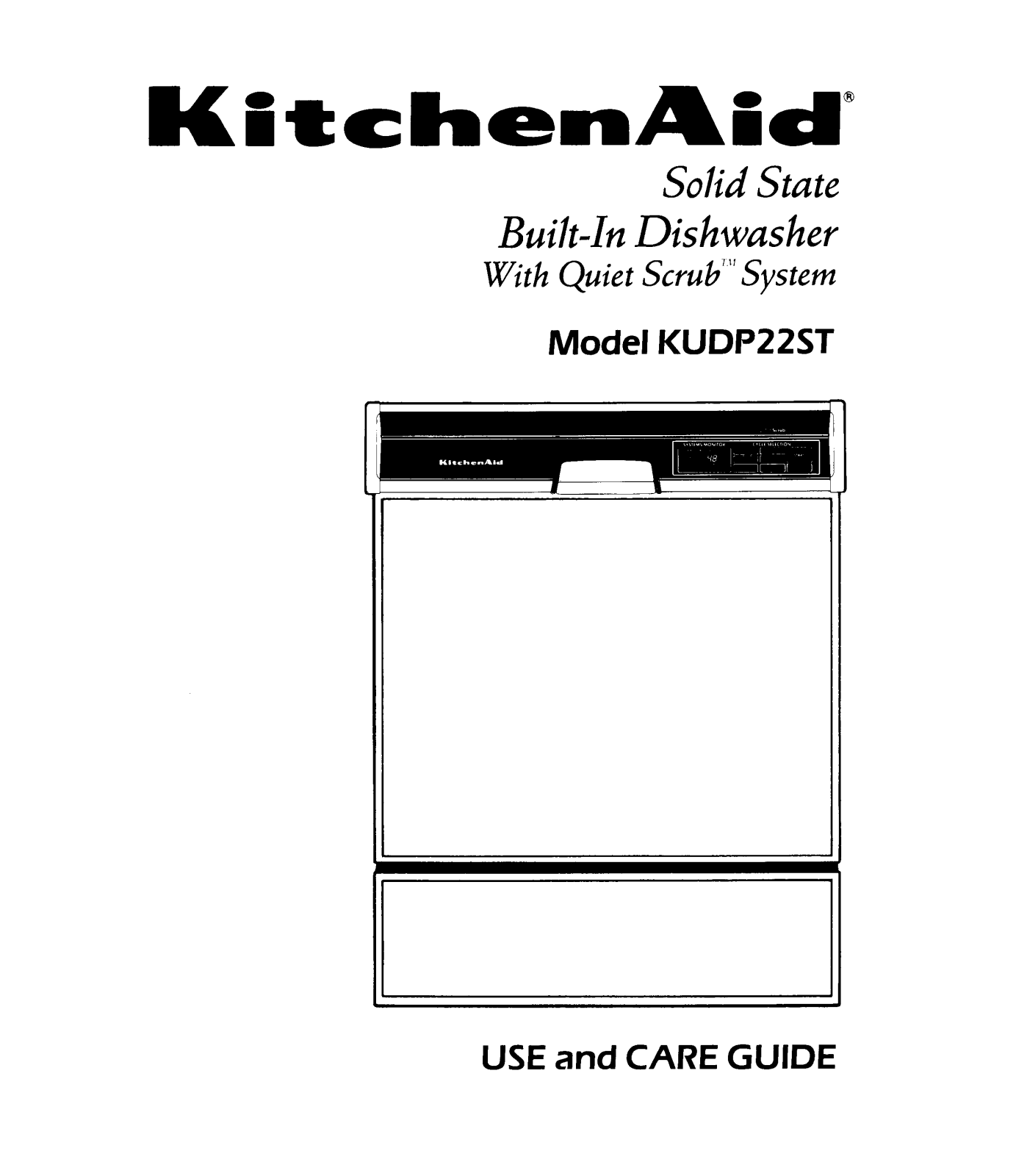 KitchenAid KUDP22ST Owner's Manual