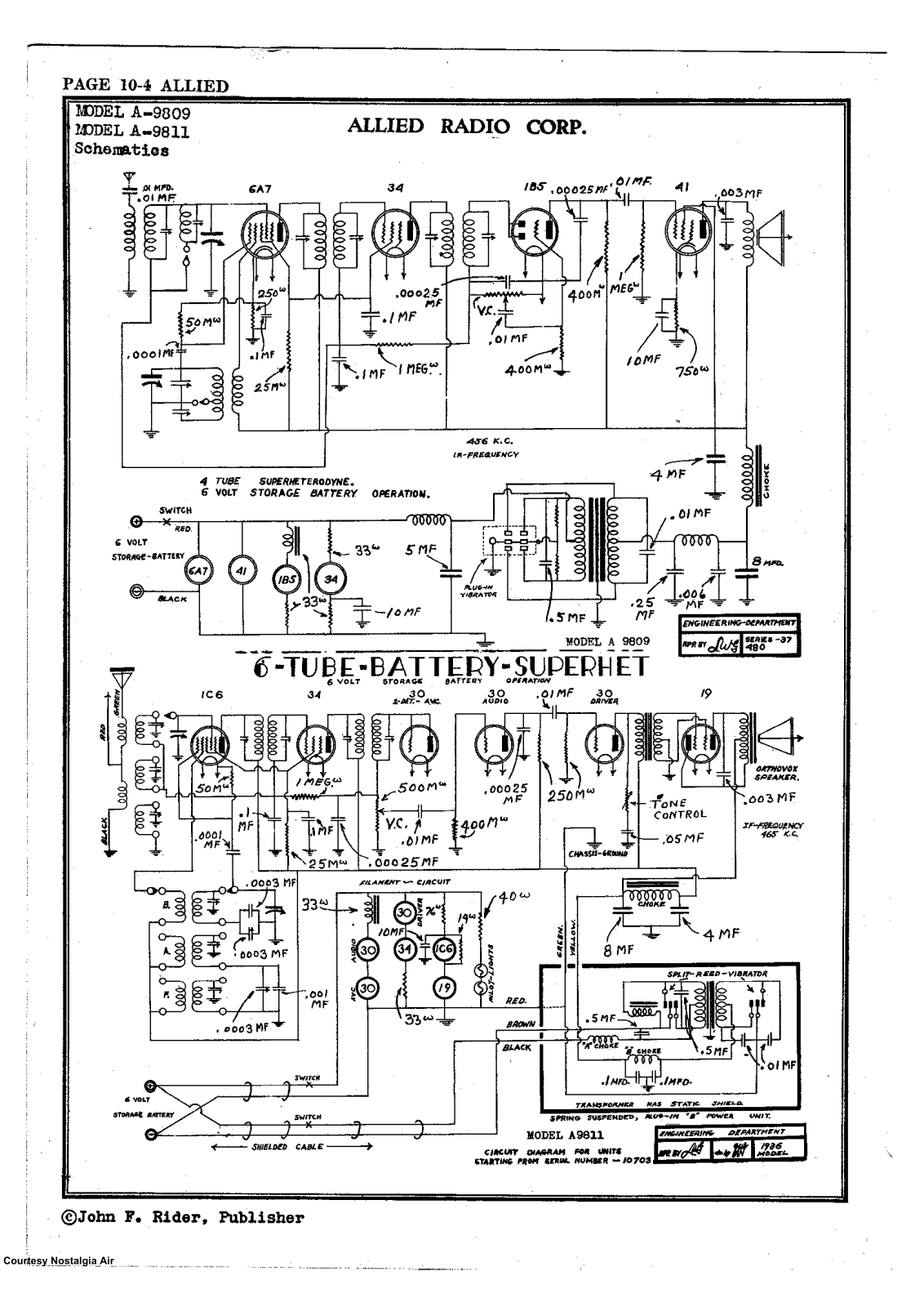 Allied Radio A9809, A9811 Schematic - ManualMachine.com
