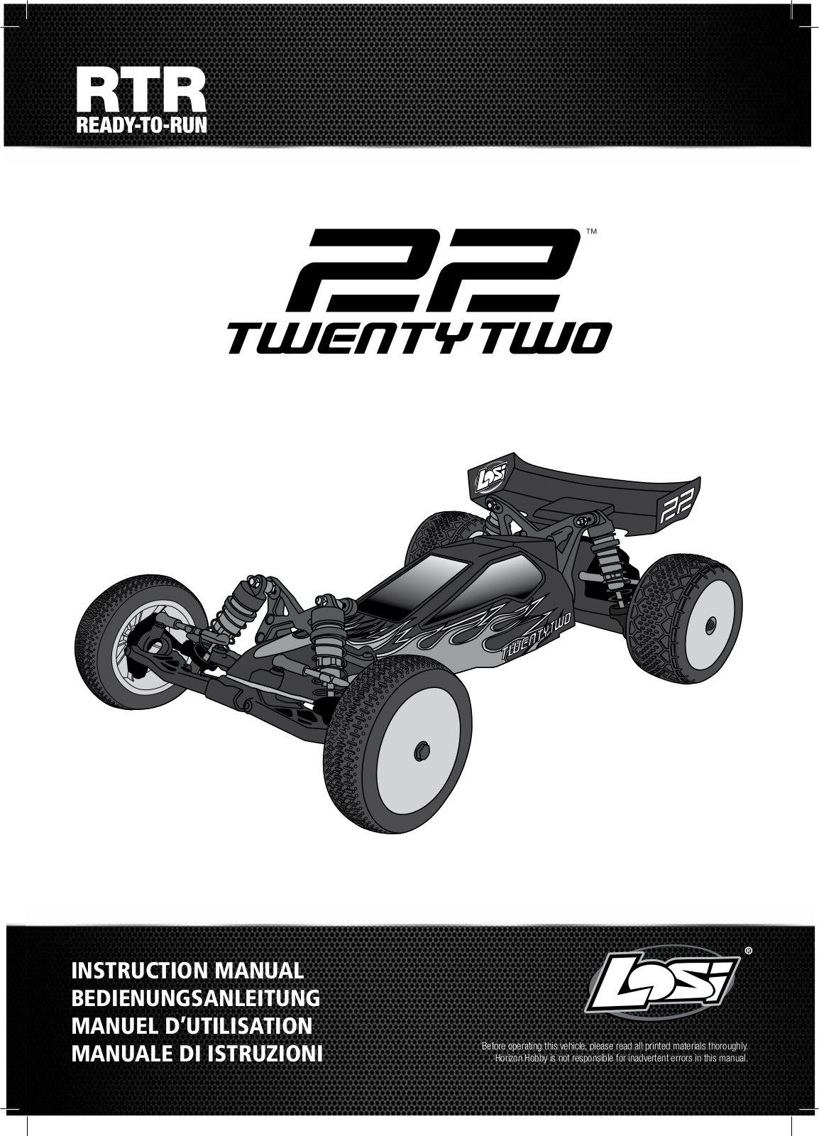 Losi LOSB0122 User Manual