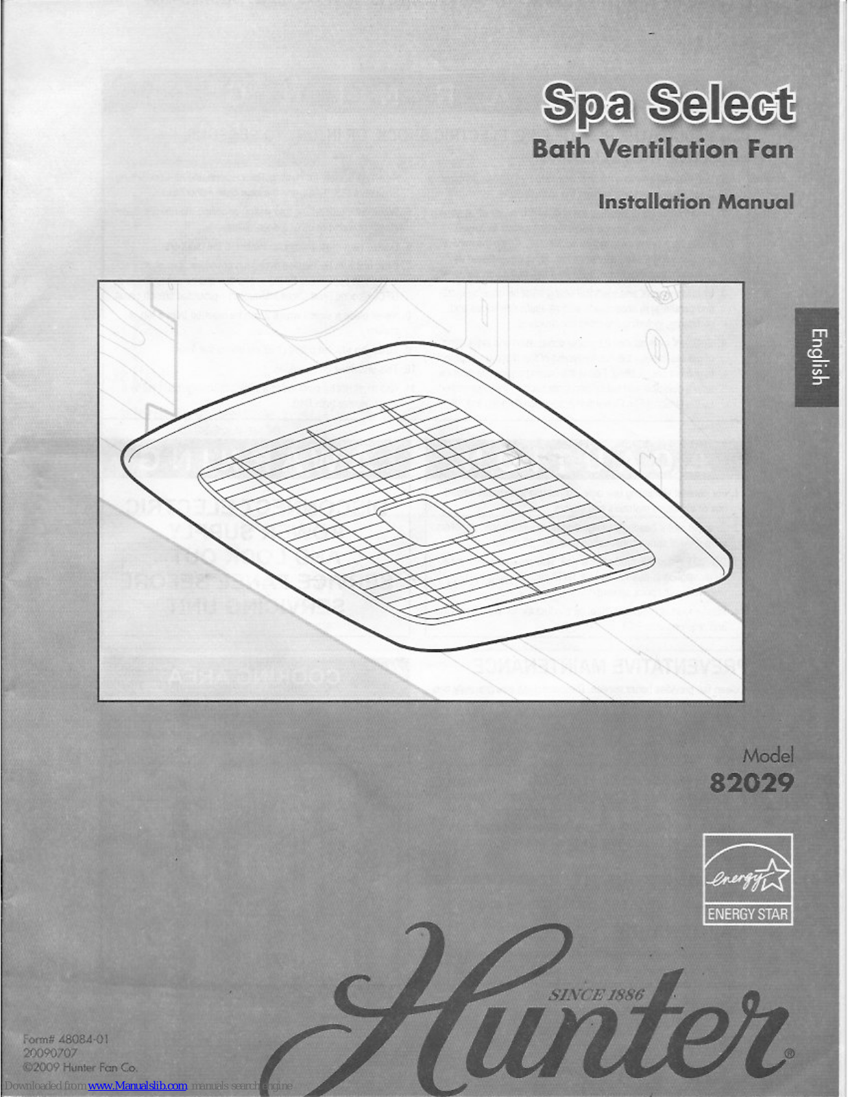 Hunter 82029 Installation Manual - ManualMachine.com