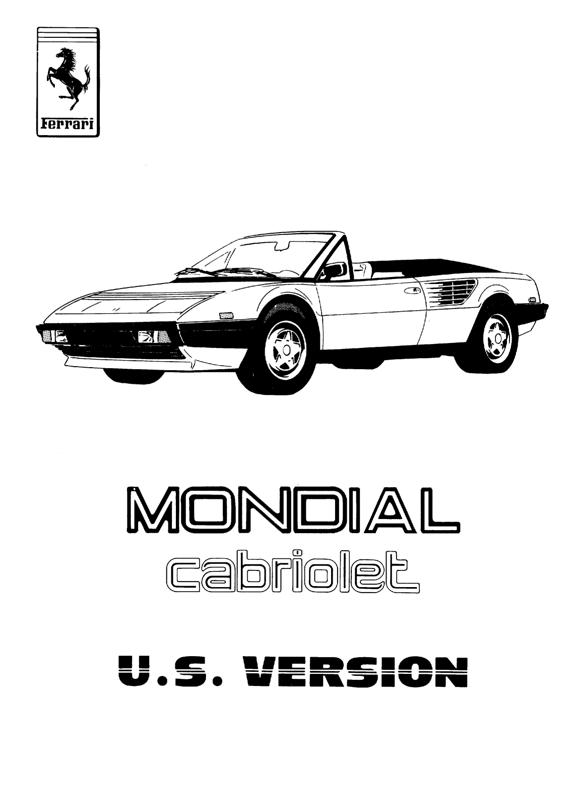 Ferrari Mondial Cabriolet (1984) Owner's Manual