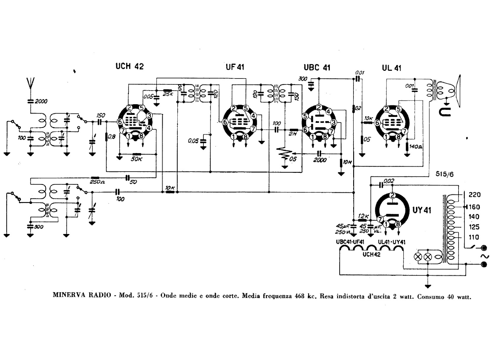 Minerva 516 6 schematic