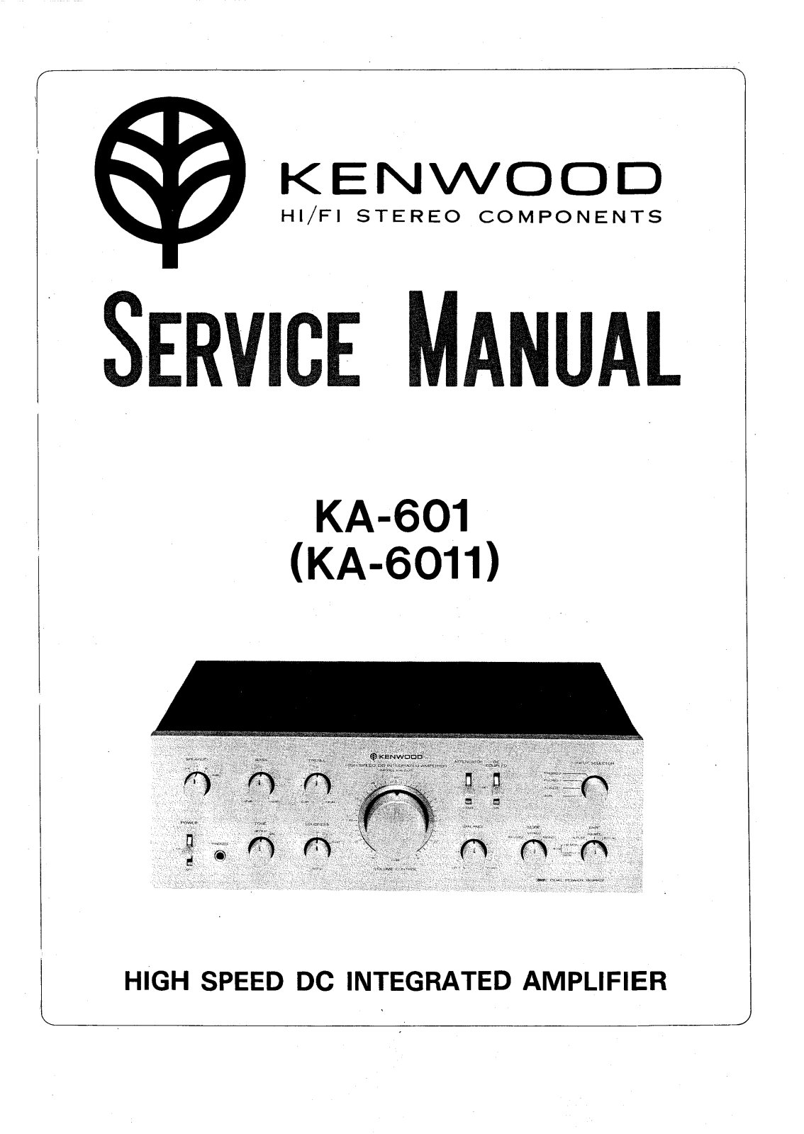 Kenwood KA-6011, KA-601 Service Manual