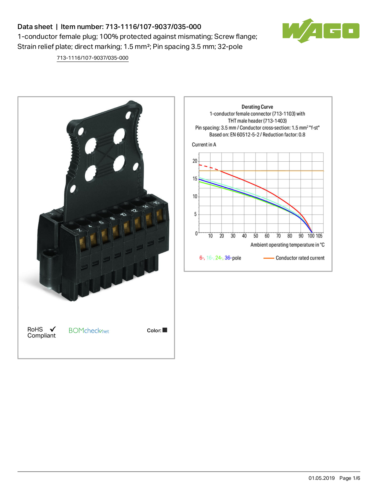 Wago 713-1116/107-9037/035-000 Data Sheet