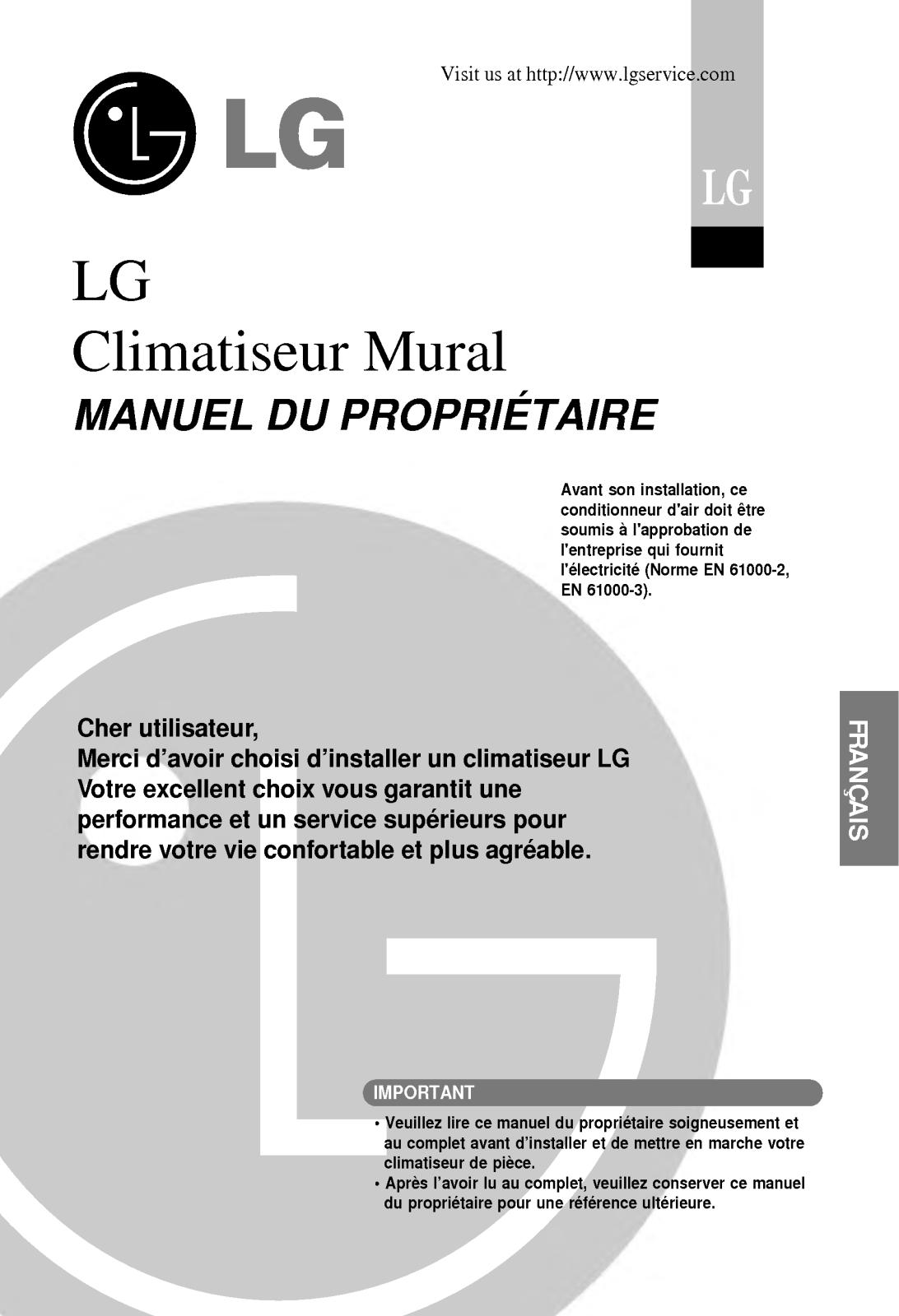 LG A09AWE SF0, A12AWE, A12AWV SF0 User Manual