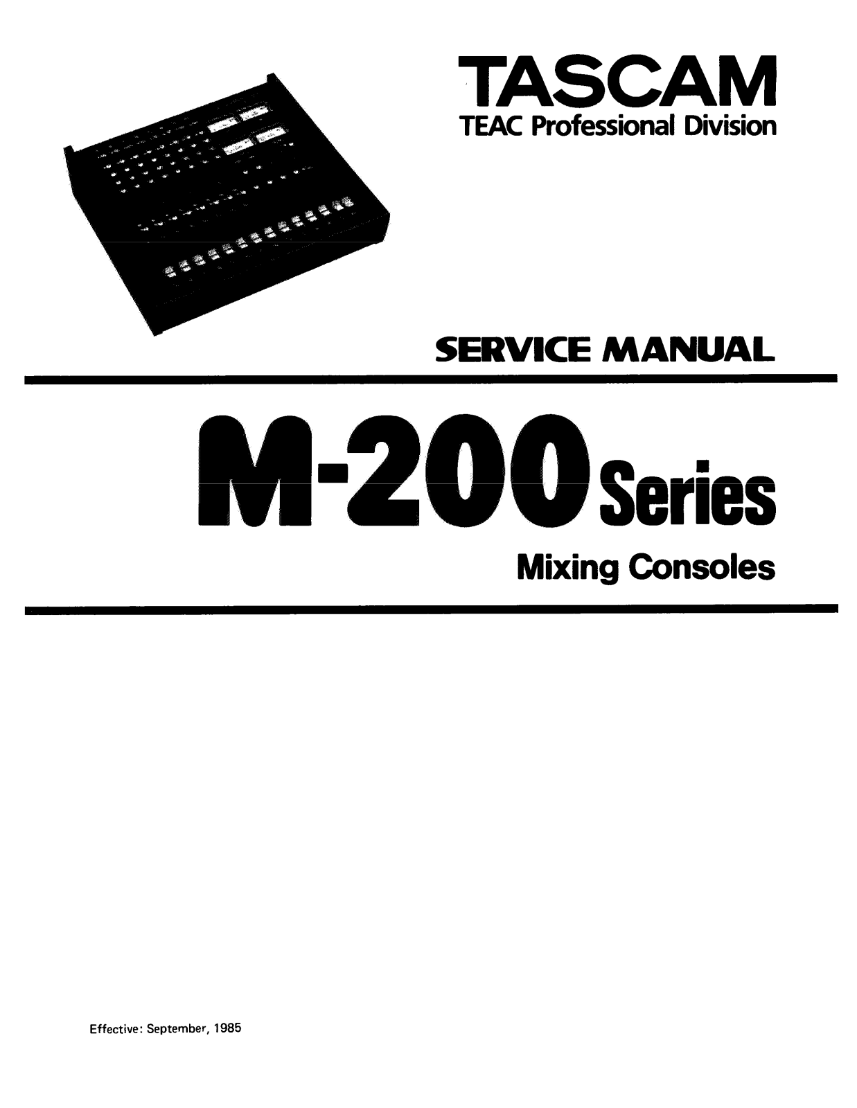 Tascam M-208 Service Manual