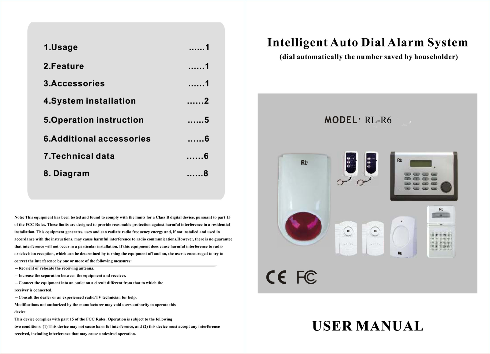 Zhuhai Roule Electric RL R6 User Manual