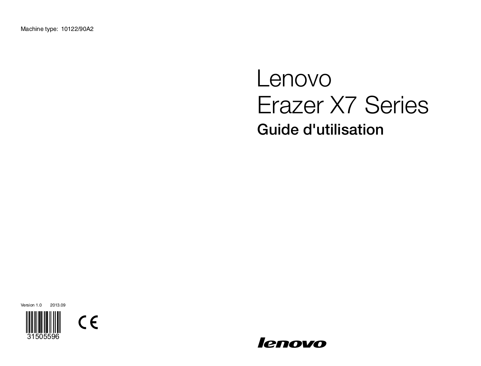 Lenovo Erazer X7 Series User Guide