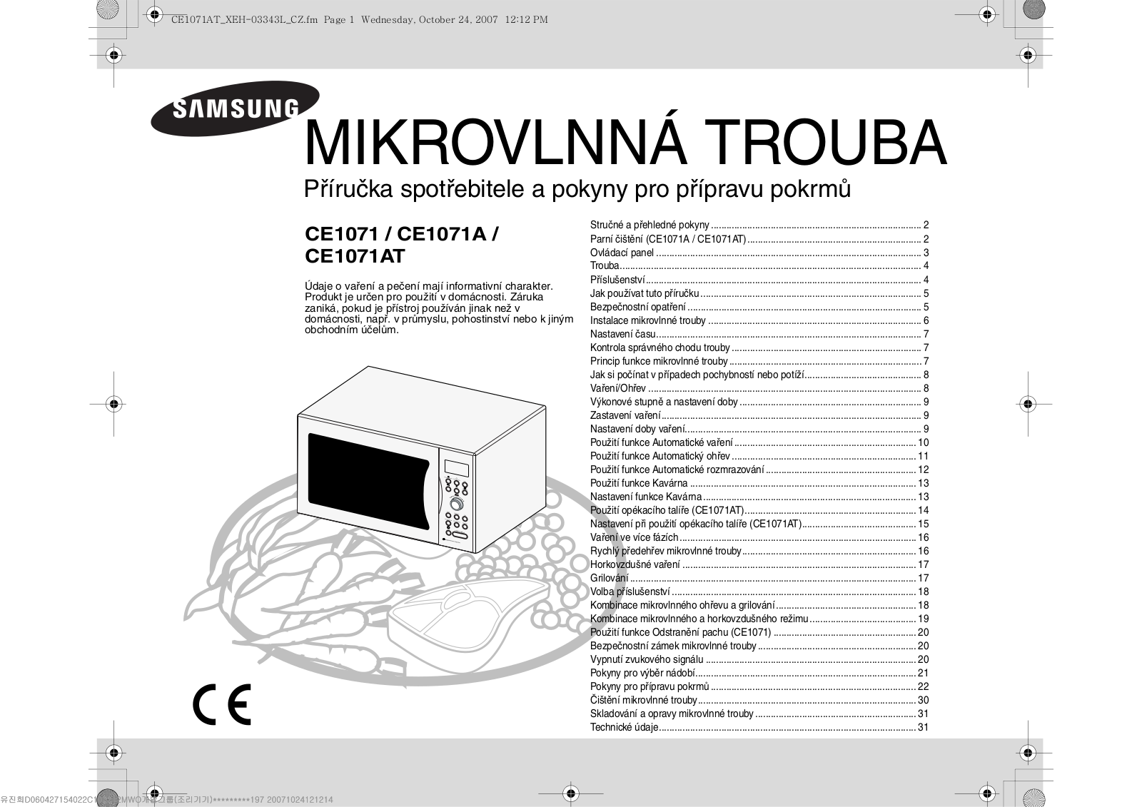 Samsung CE1071AT User Manual
