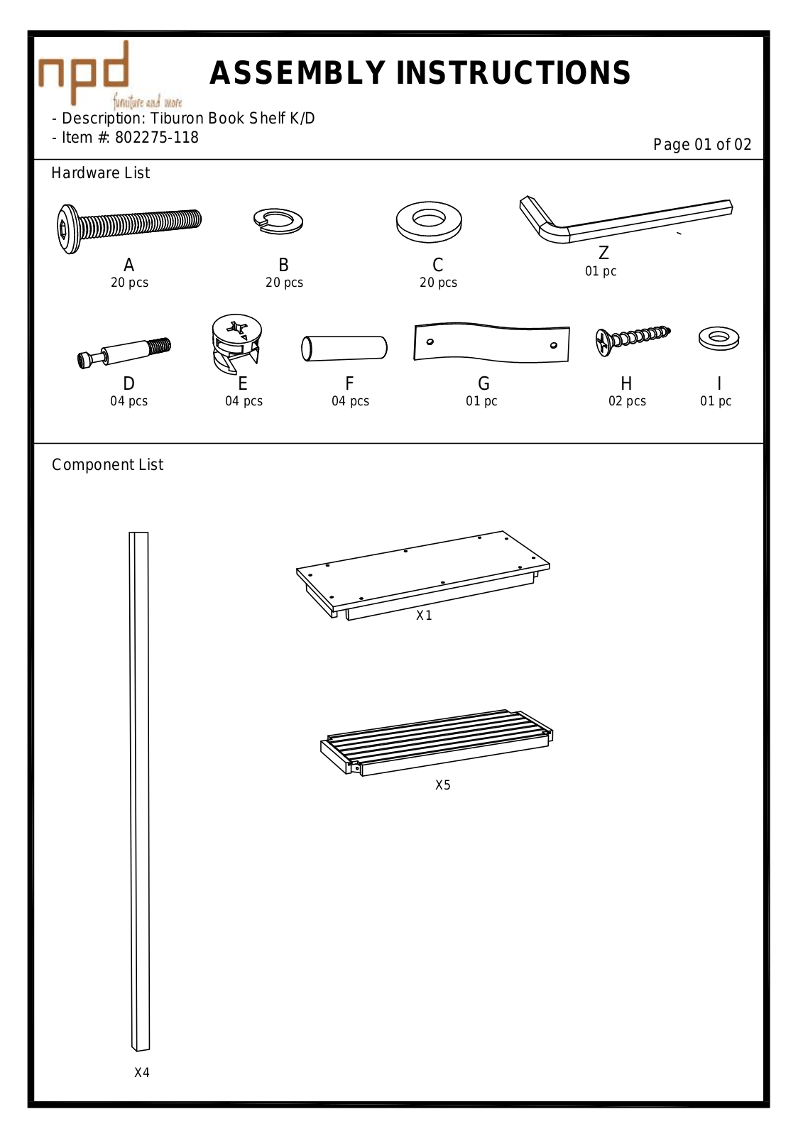 New Pacific Direct 802275118 User Manual