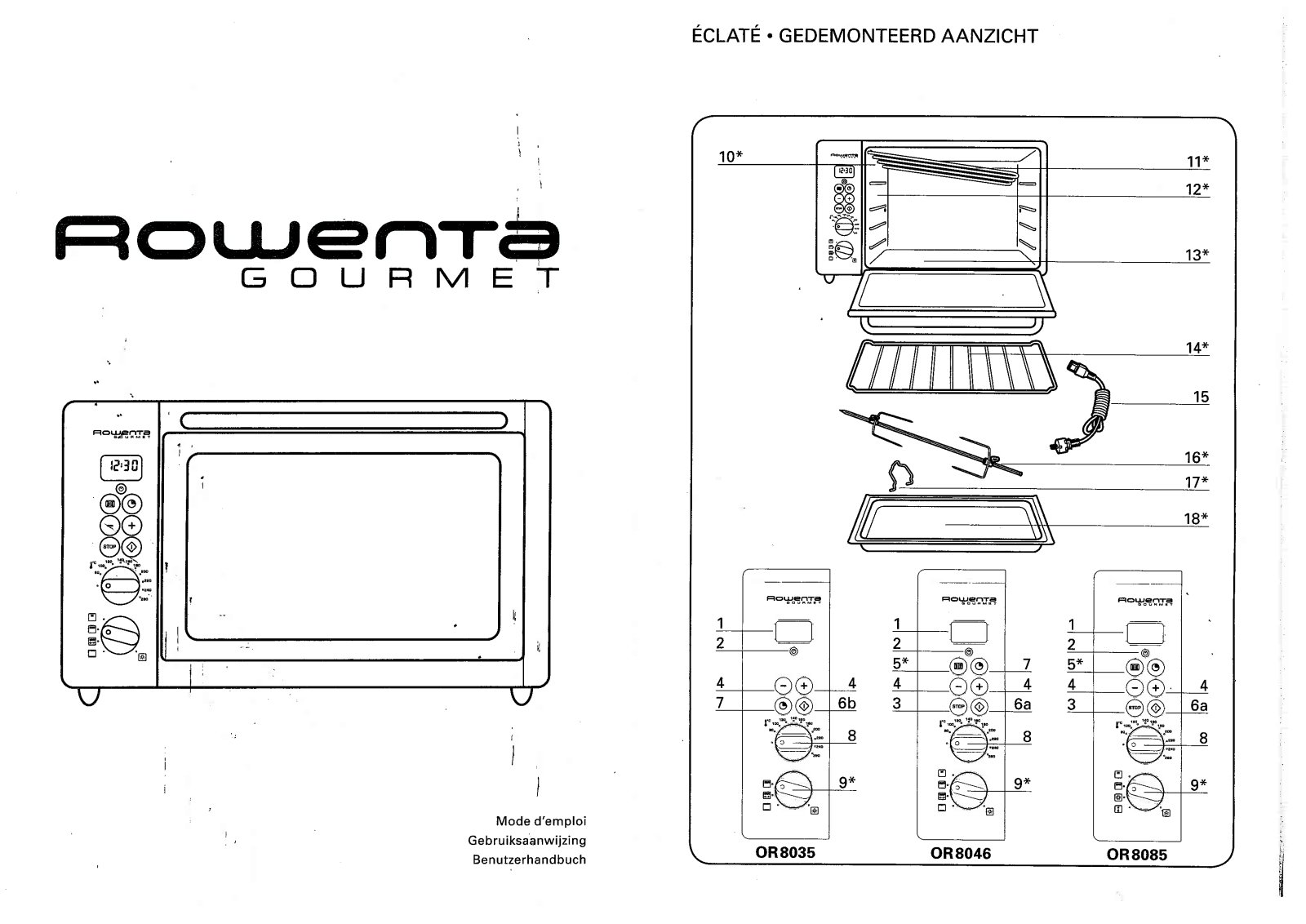 ROWENTA RU 07, RU 08, RU 361, RU 381 User Manual