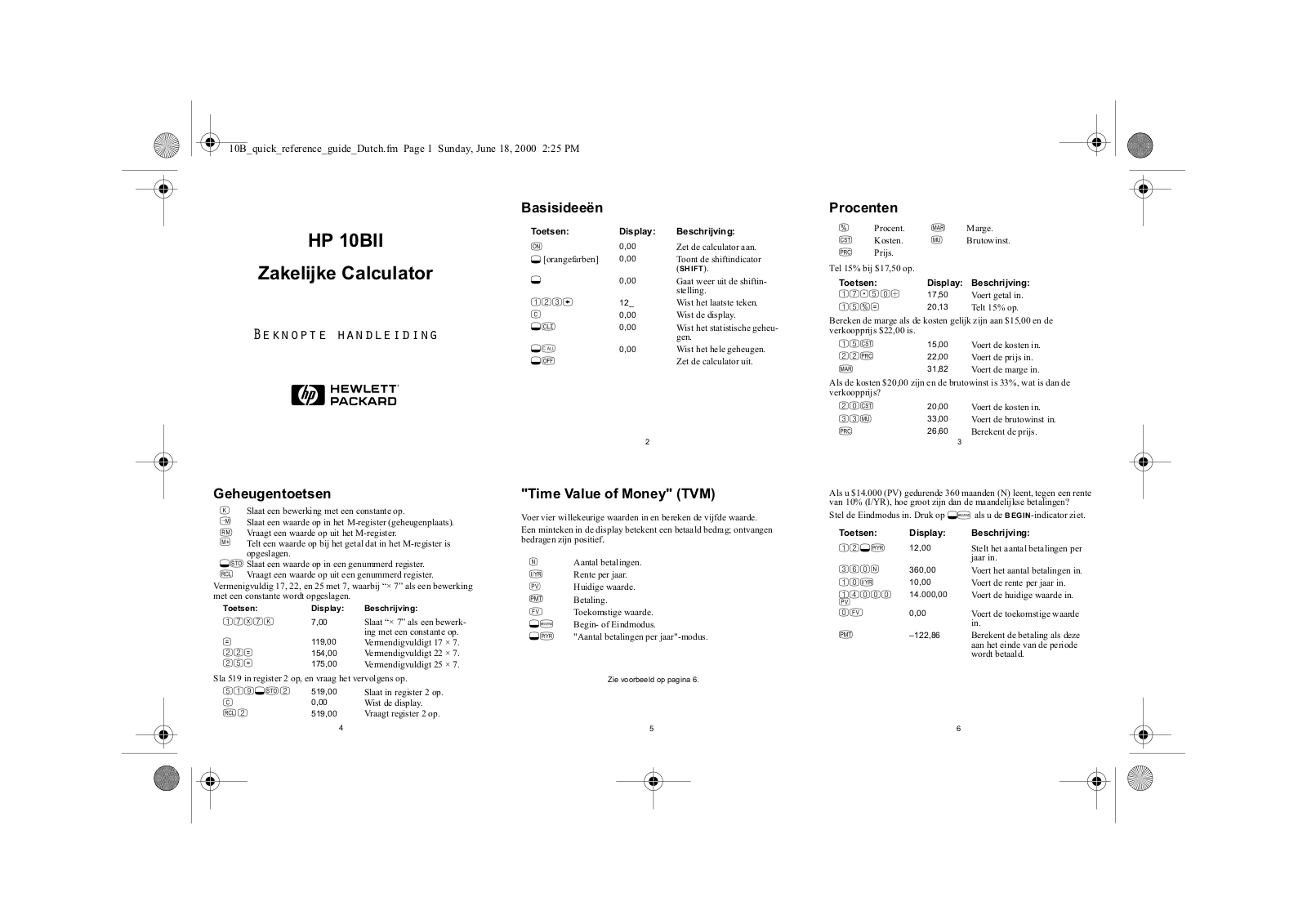 Hp 10BII User Manual