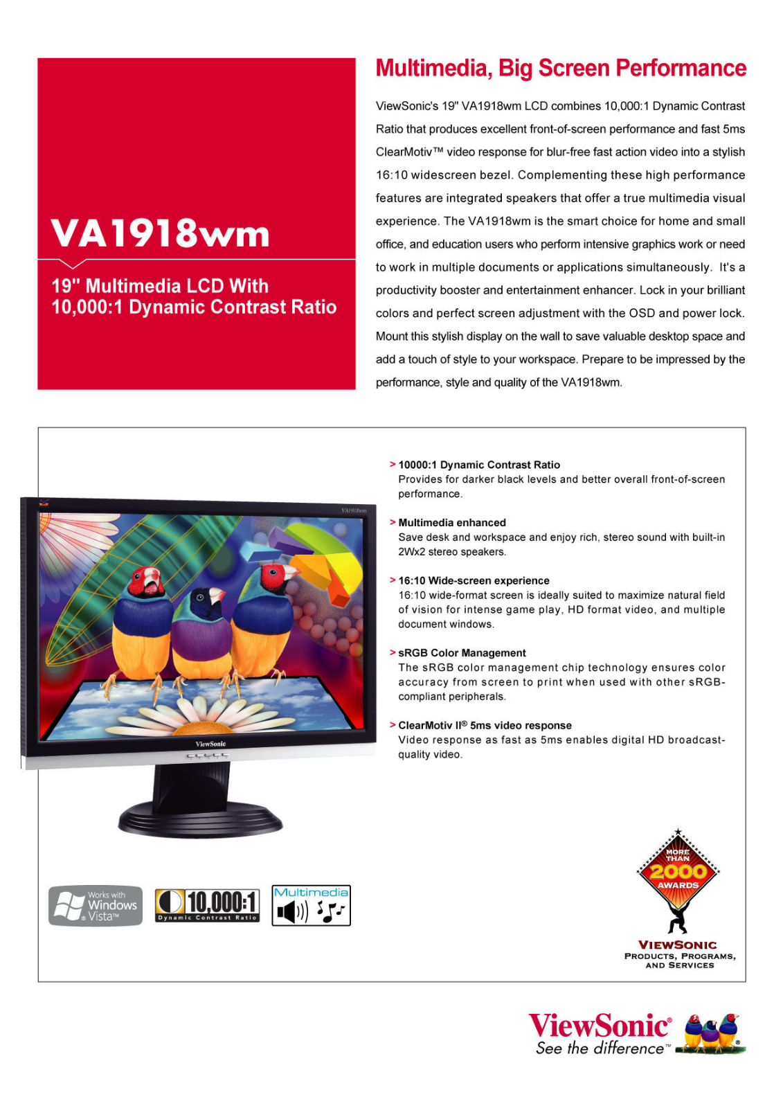 ViewSonic va1918wm User Manual