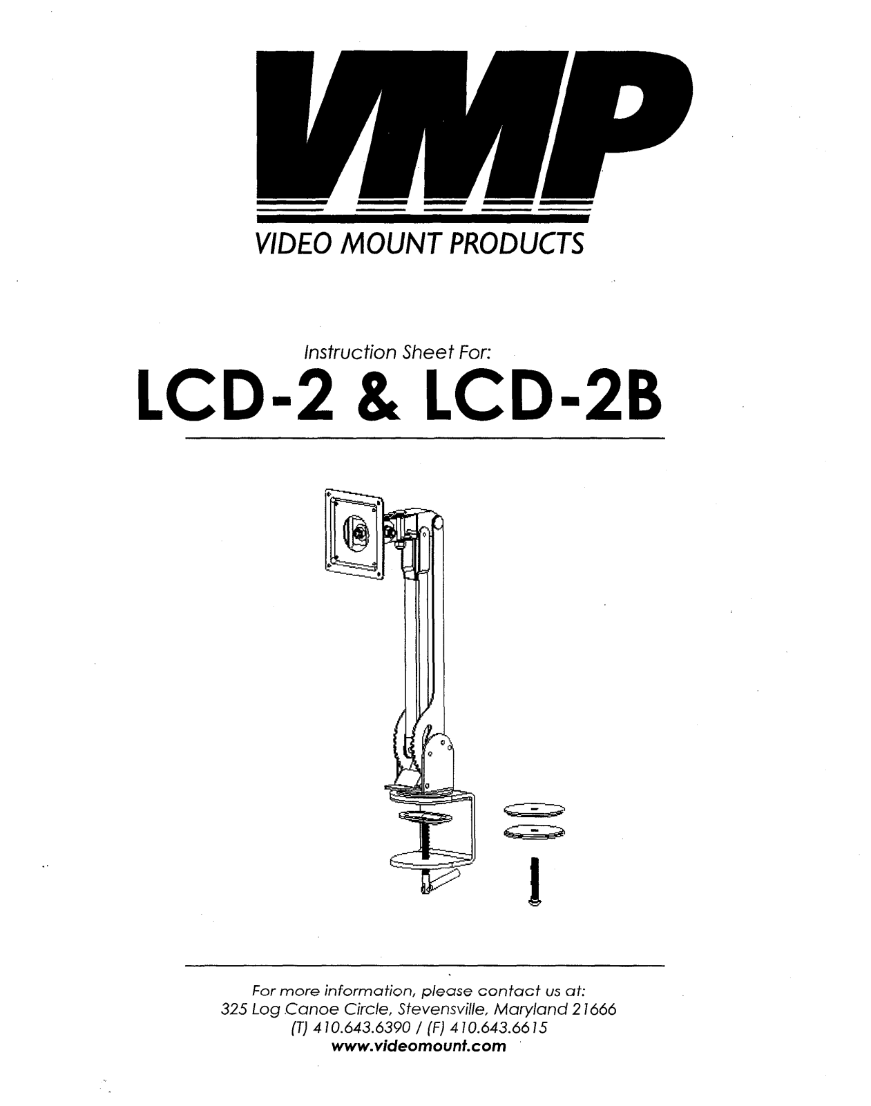 Video Mount Products LCD-2, LCD-2B Users Guide - ManualMachine.com