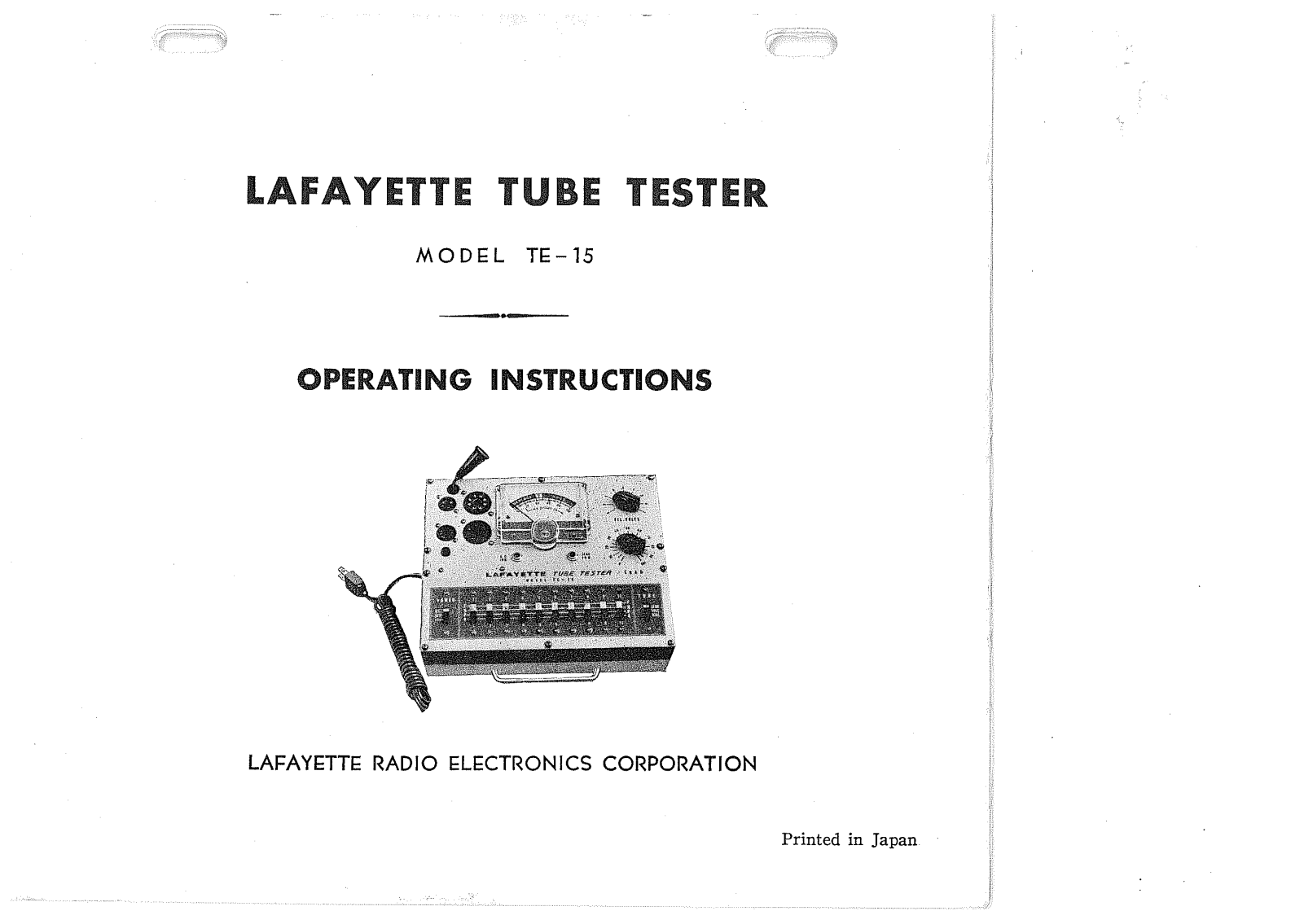 Lafayette TE-15 Service manual