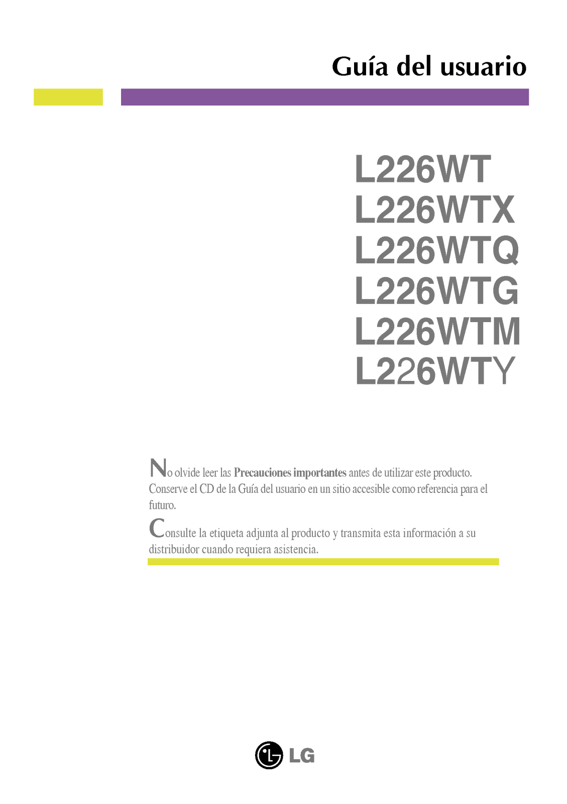 Lg L226WTQ-BF User Manual