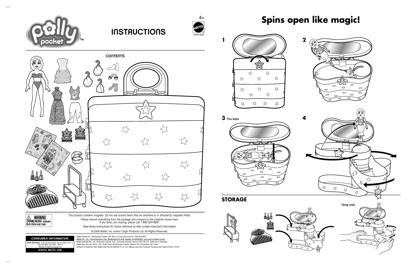 Fisher-Price J9648 Instruction Sheet