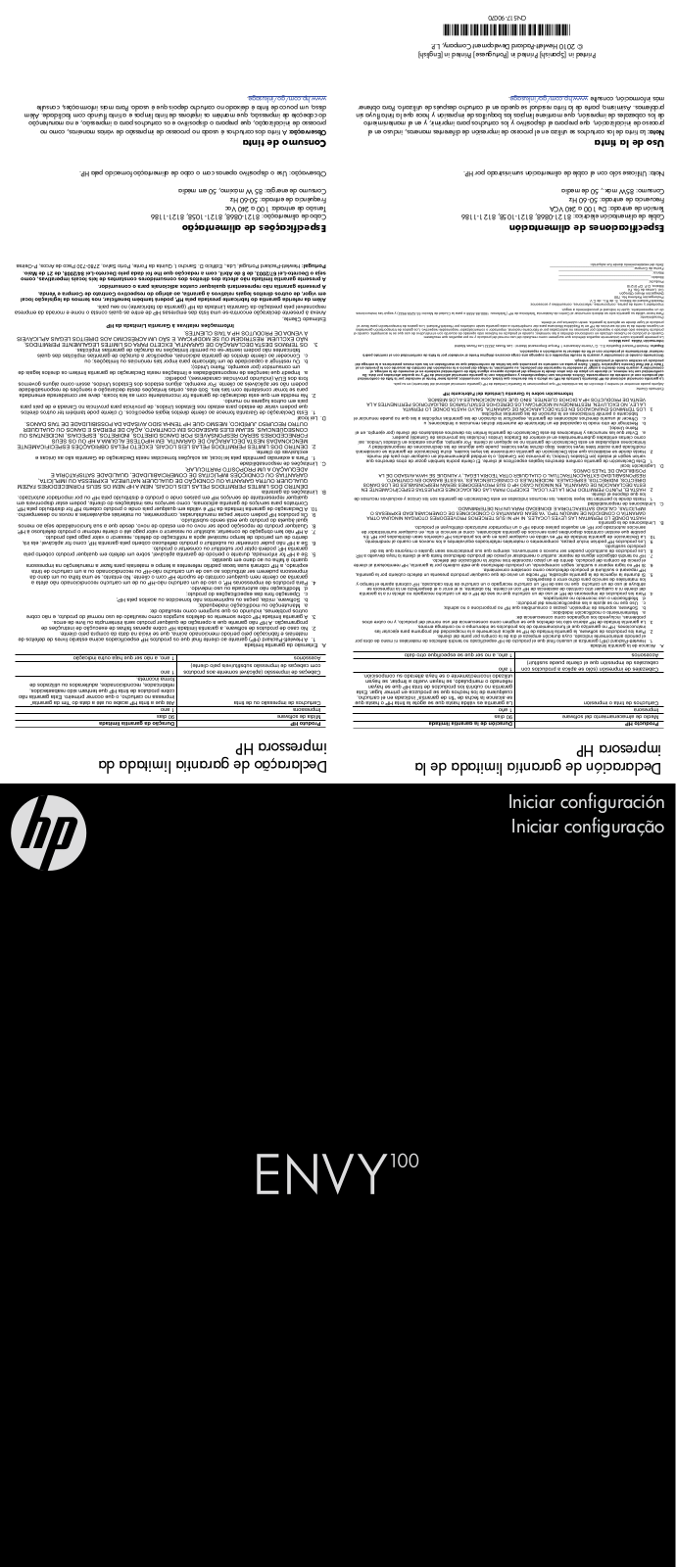 Hp ENVY 100E REFERENCE GUIDE