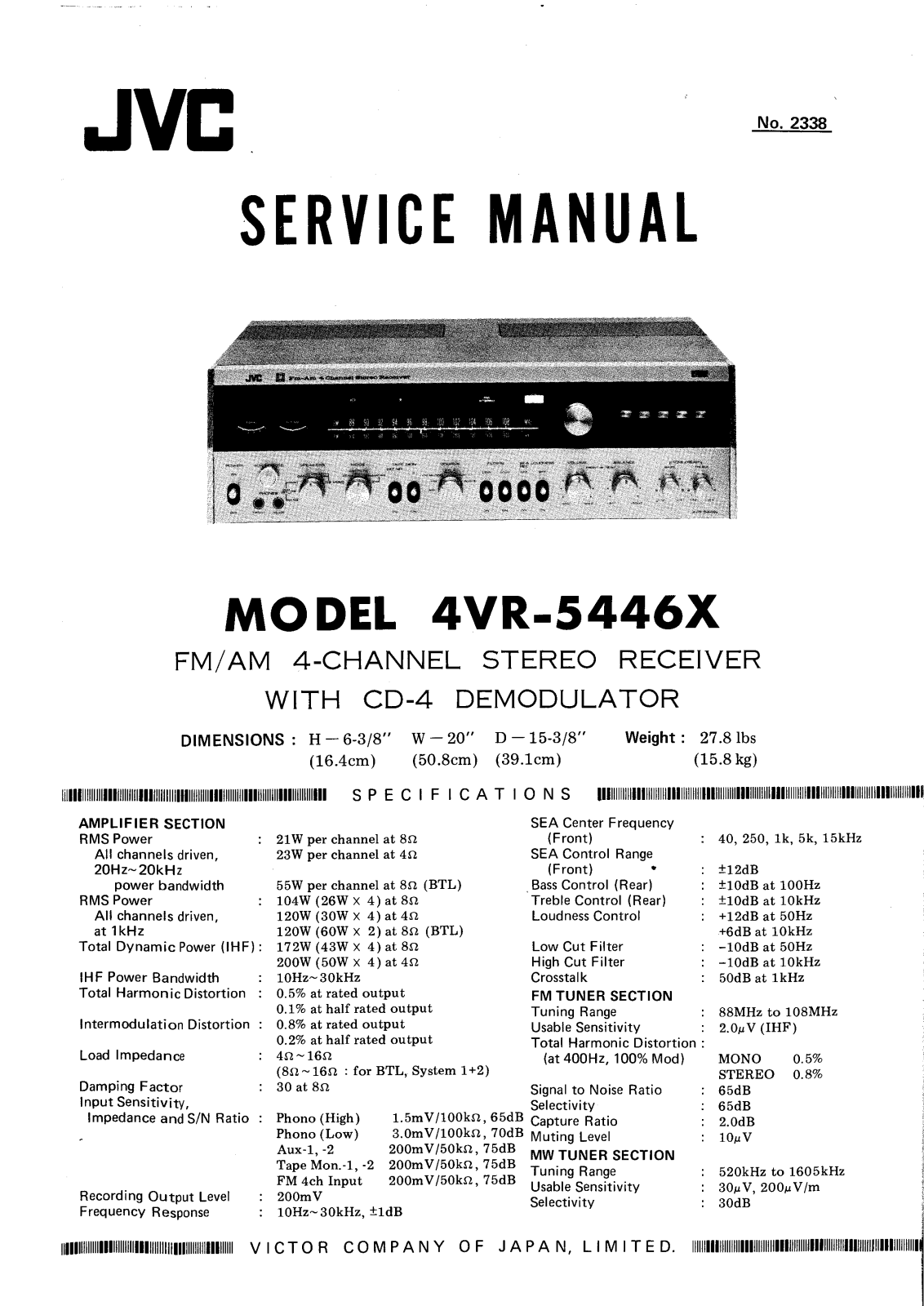 JVC 4-VR-5446-X Service manual