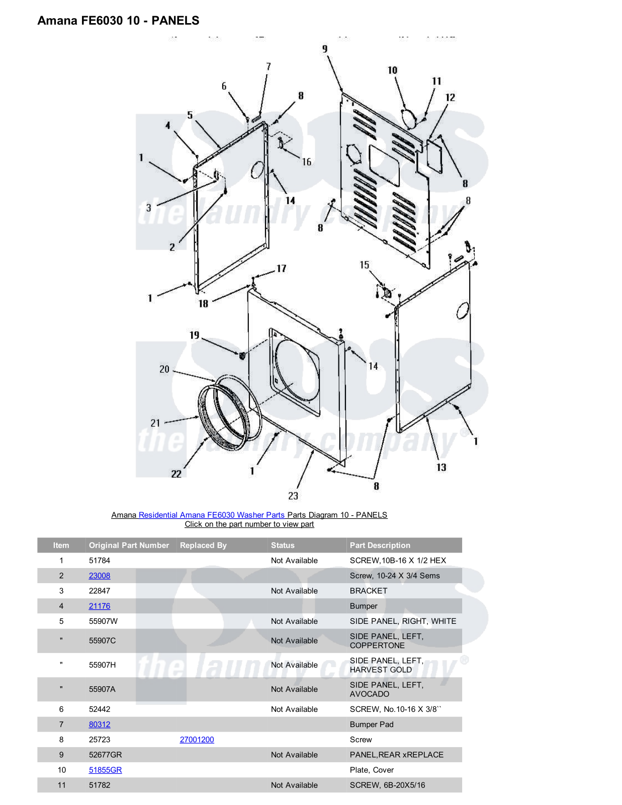 Amana FE6030 Parts Diagram