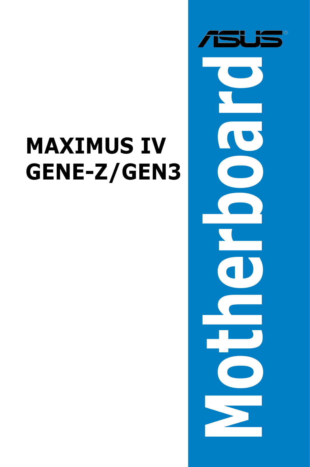 Asus MAXIMUS IV GENE-Z GEN3 User Manual