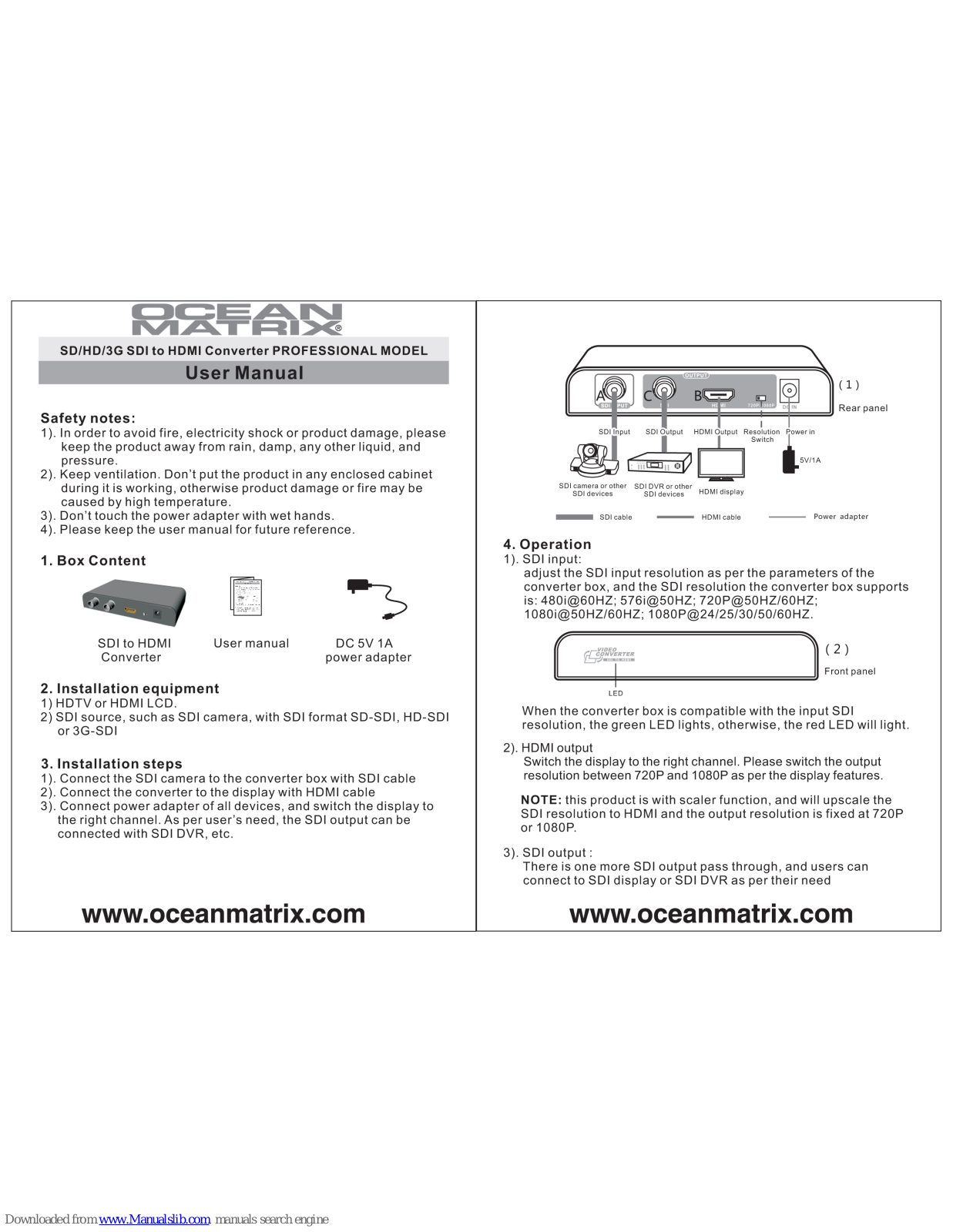 Ocean Matrix Professional User Manual