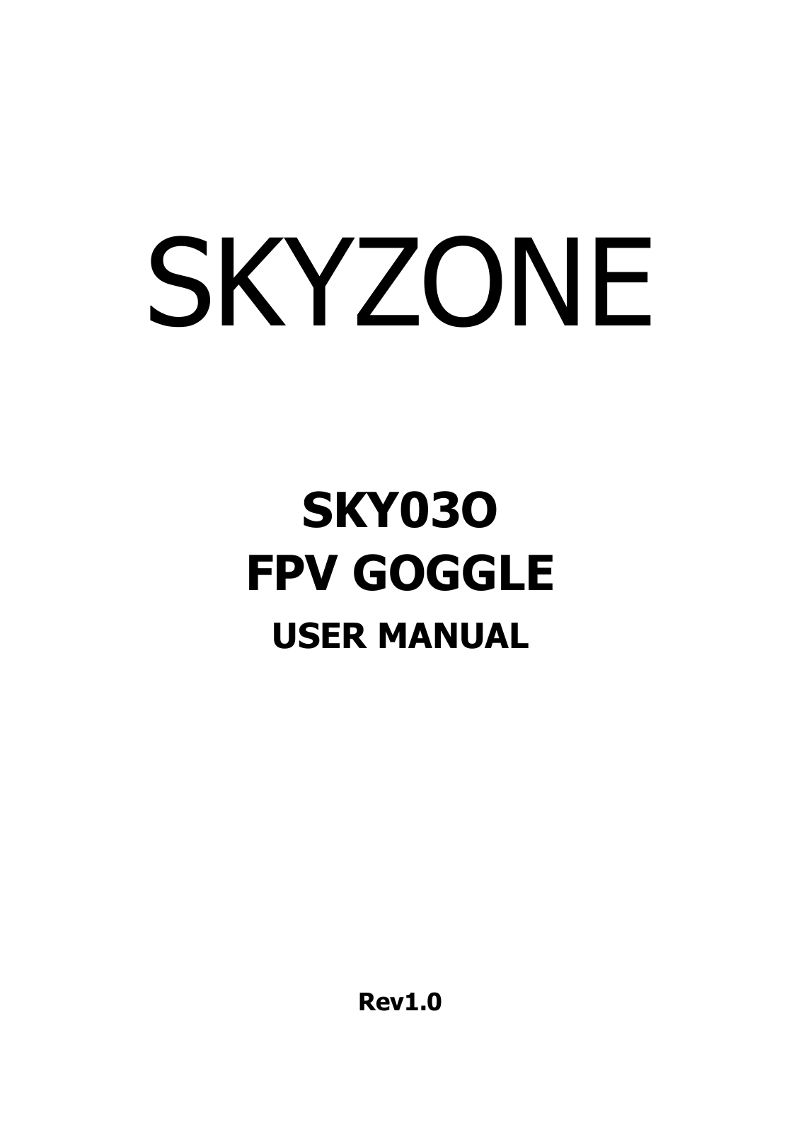 SkyZone SKY030 User Manual - ManualMachine.com