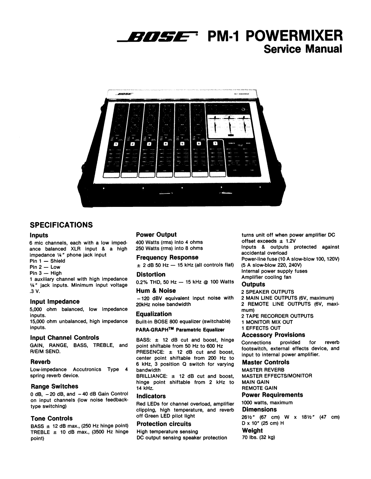 BOSE PM-1 Schematic